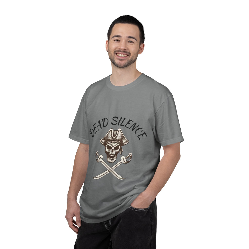 Dead Silence Pirate Skull T‑Shirt — Crossed Swords Graphic Tee