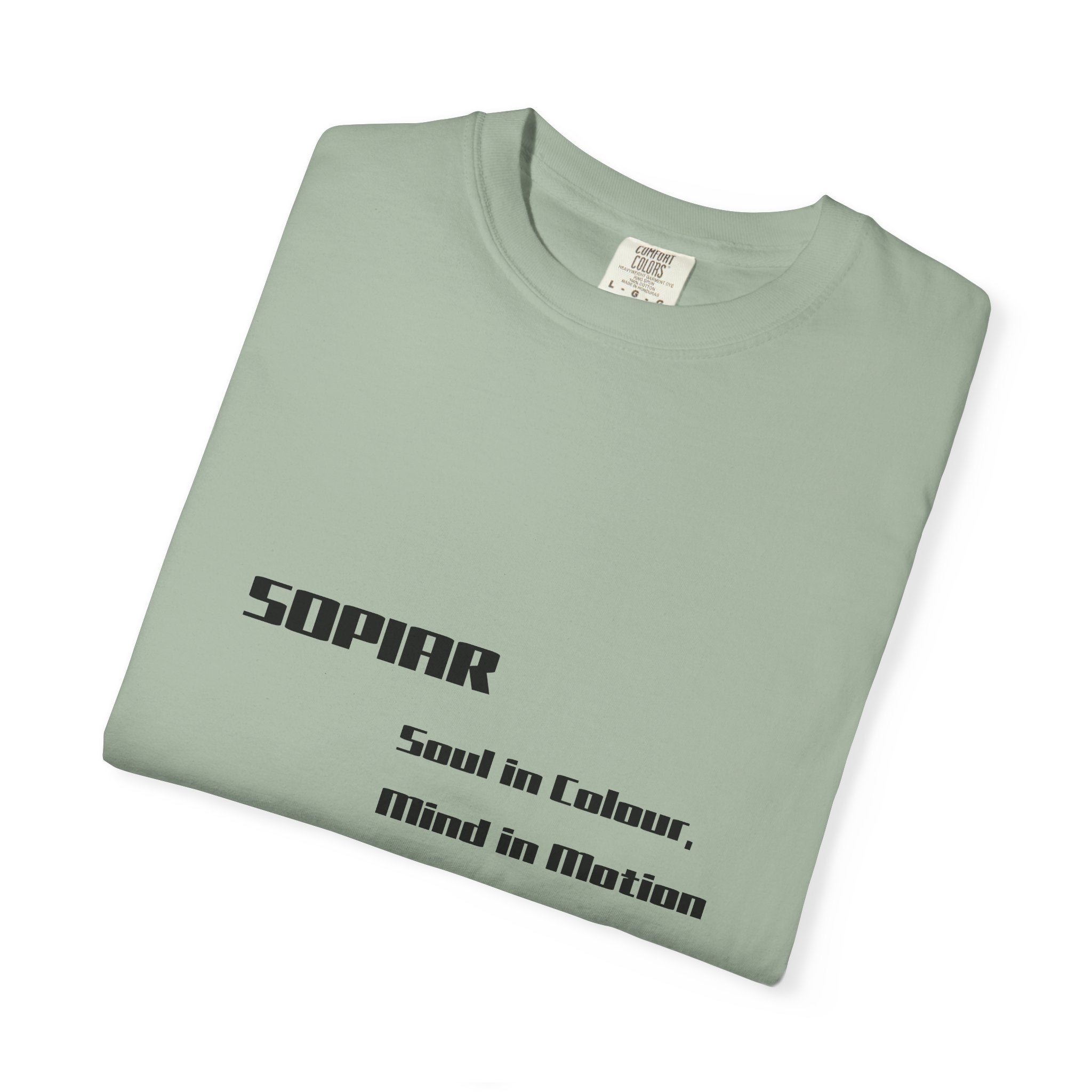 Sopiar 'Soul in Colour, Filled in Motion' Graphic T-Shirt