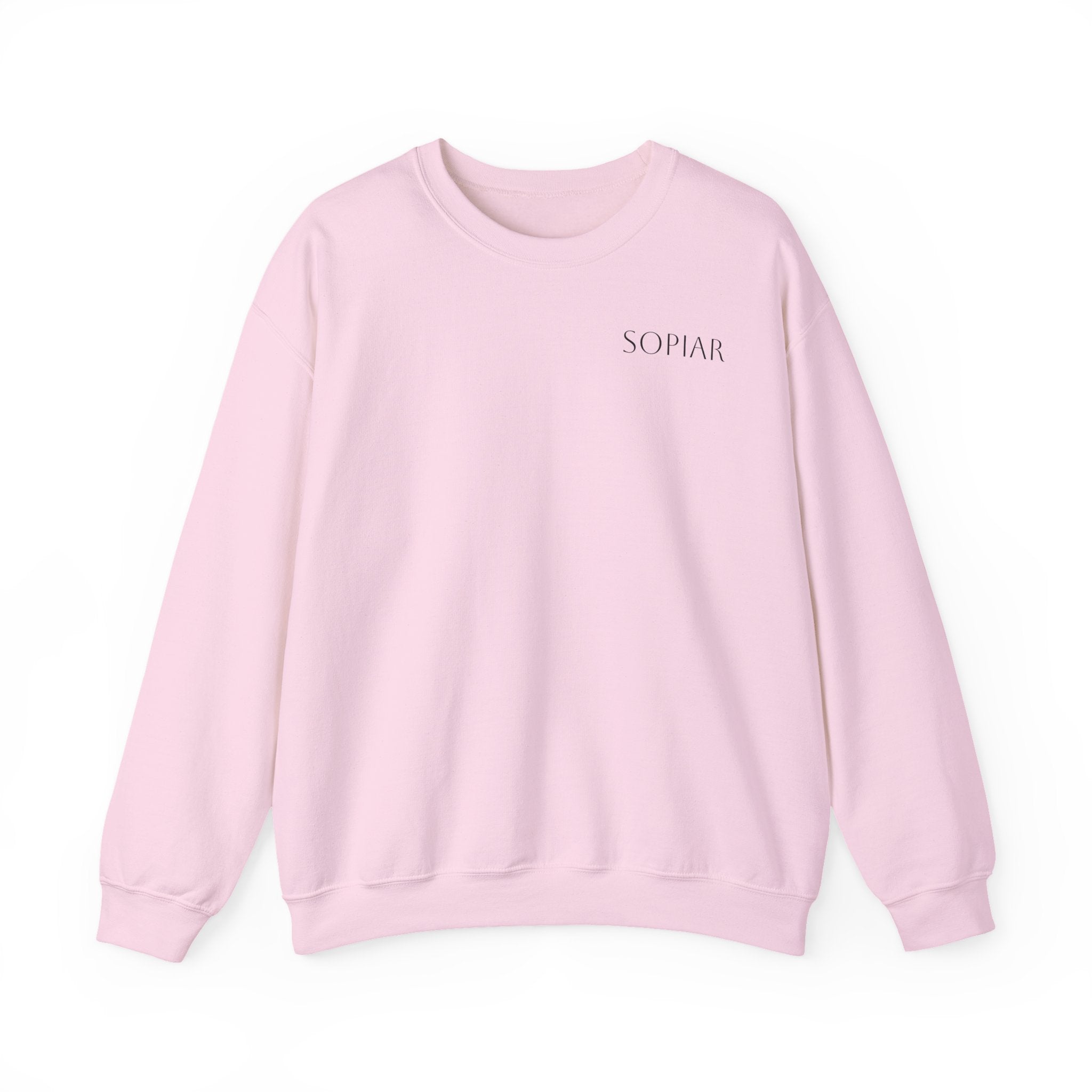 Minimal 'SOPIAR' Logo Crewneck Sweatshirt — Women's/Men's Casual White Pullover