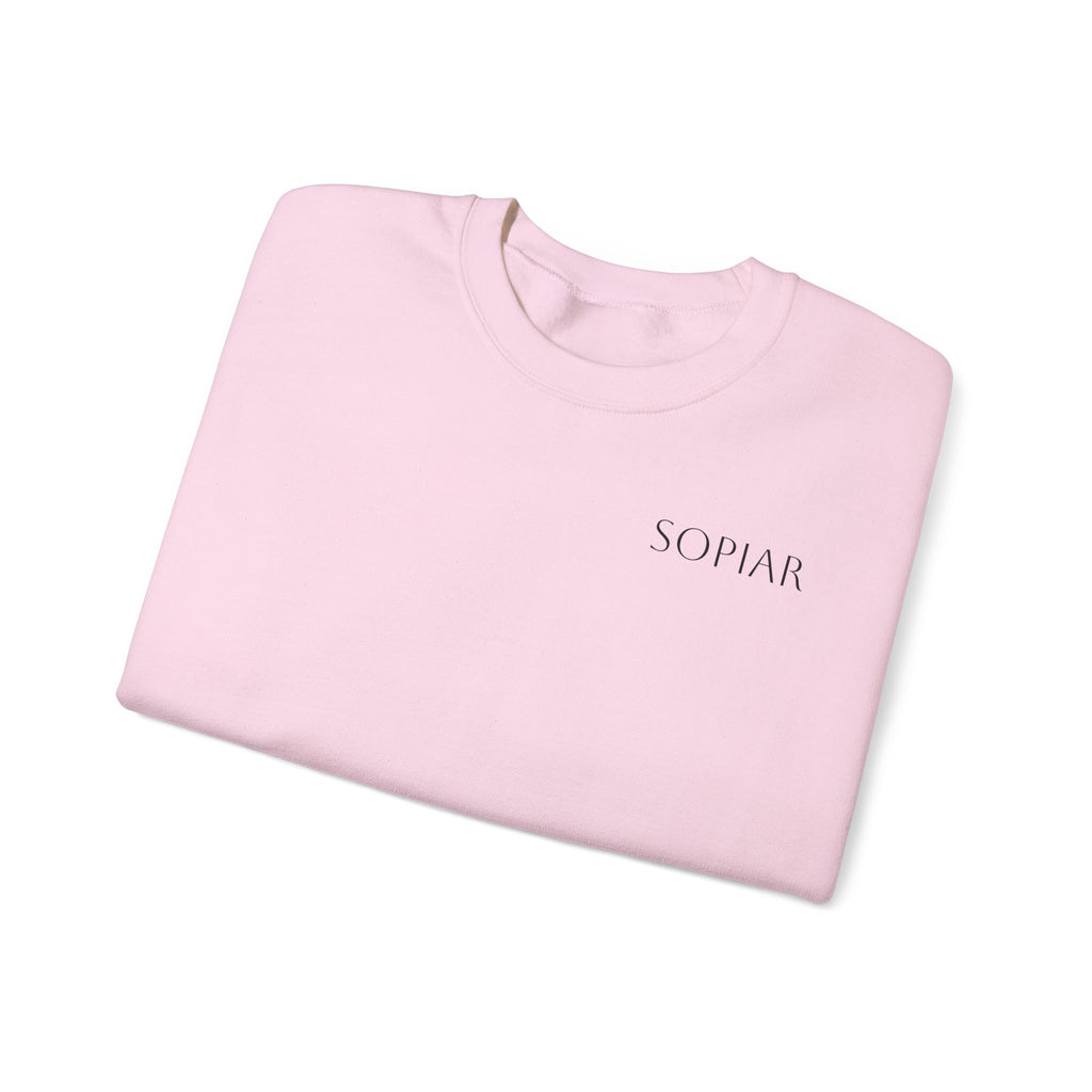 Minimal 'SOPIAR' Logo Crewneck Sweatshirt — Women's/Men's Casual White Pullover