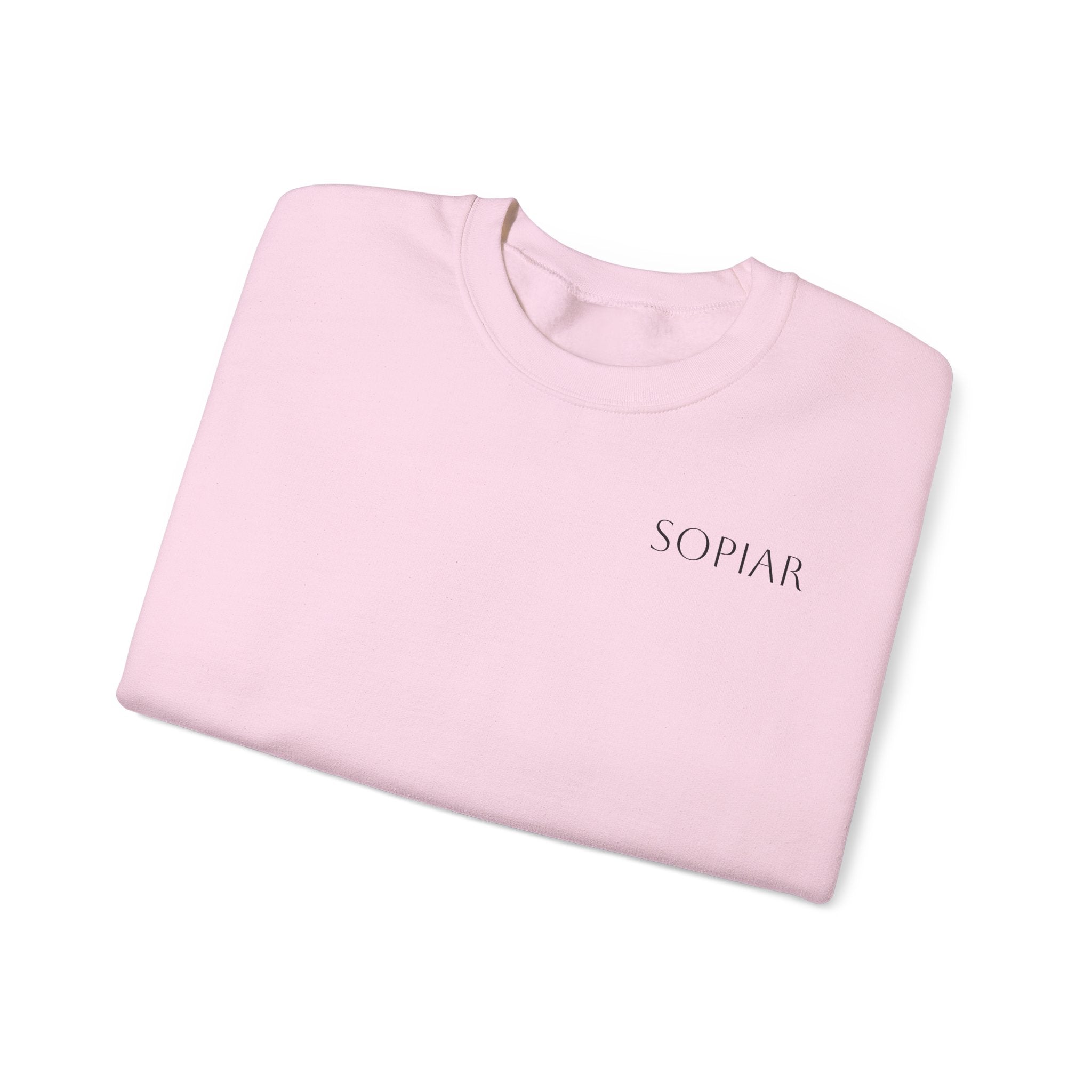 Minimal 'SOPIAR' Logo Crewneck Sweatshirt — Women's/Men's Casual White Pullover