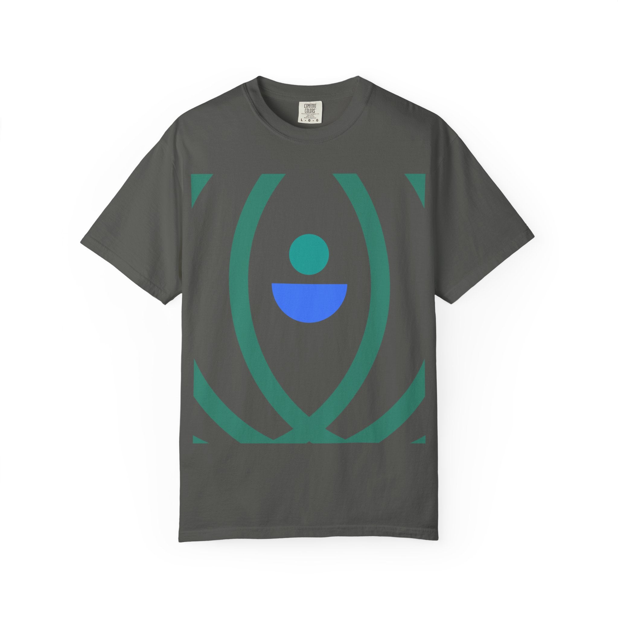 Minimalist Lotus Symbol T-Shirt — Modern Geometric Spiritual Tee