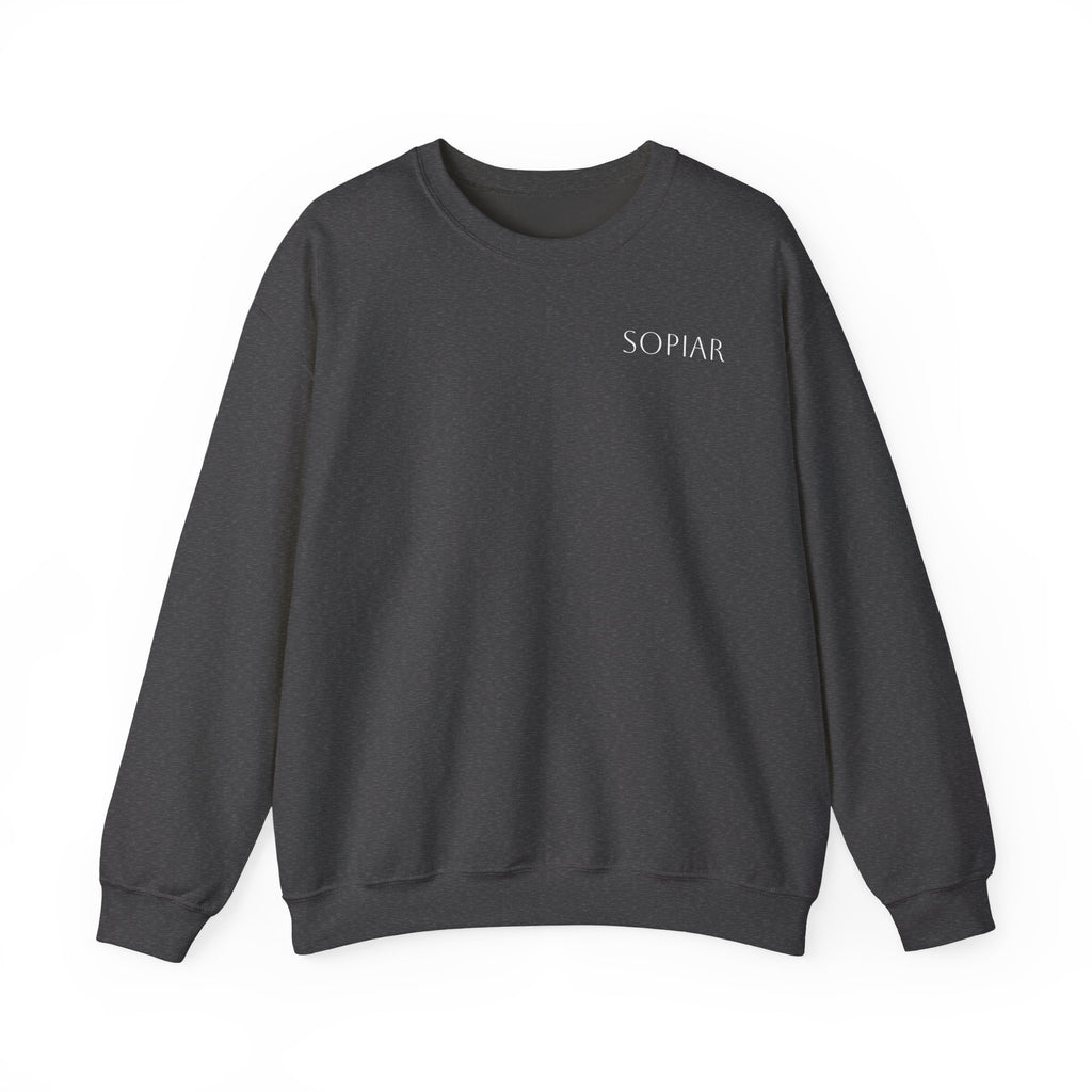 Minimal 'SOPIAR' Logo Crewneck Sweatshirt — Women's/Men's Casual White Pullover