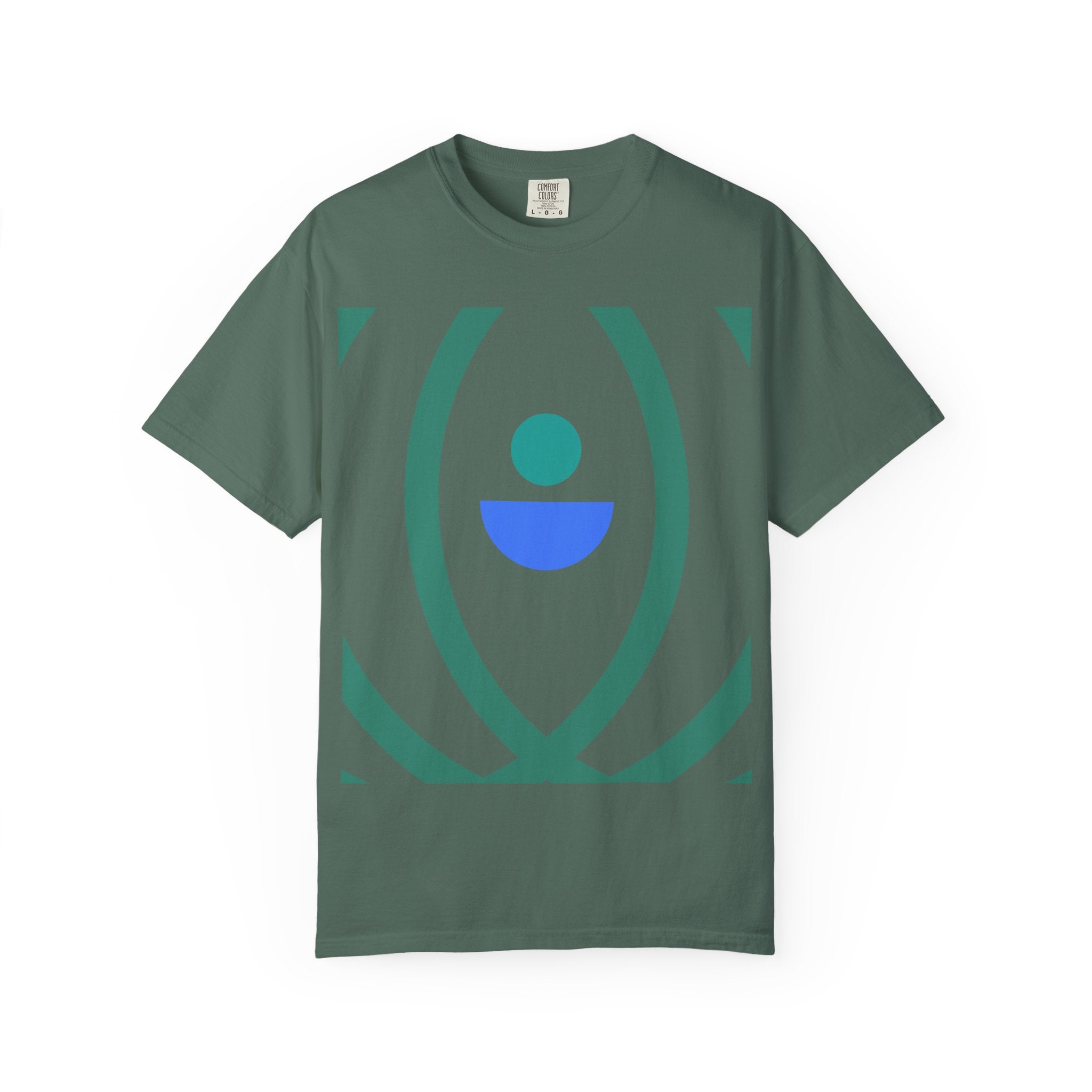 Minimalist Lotus Symbol T-Shirt — Modern Geometric Spiritual Tee