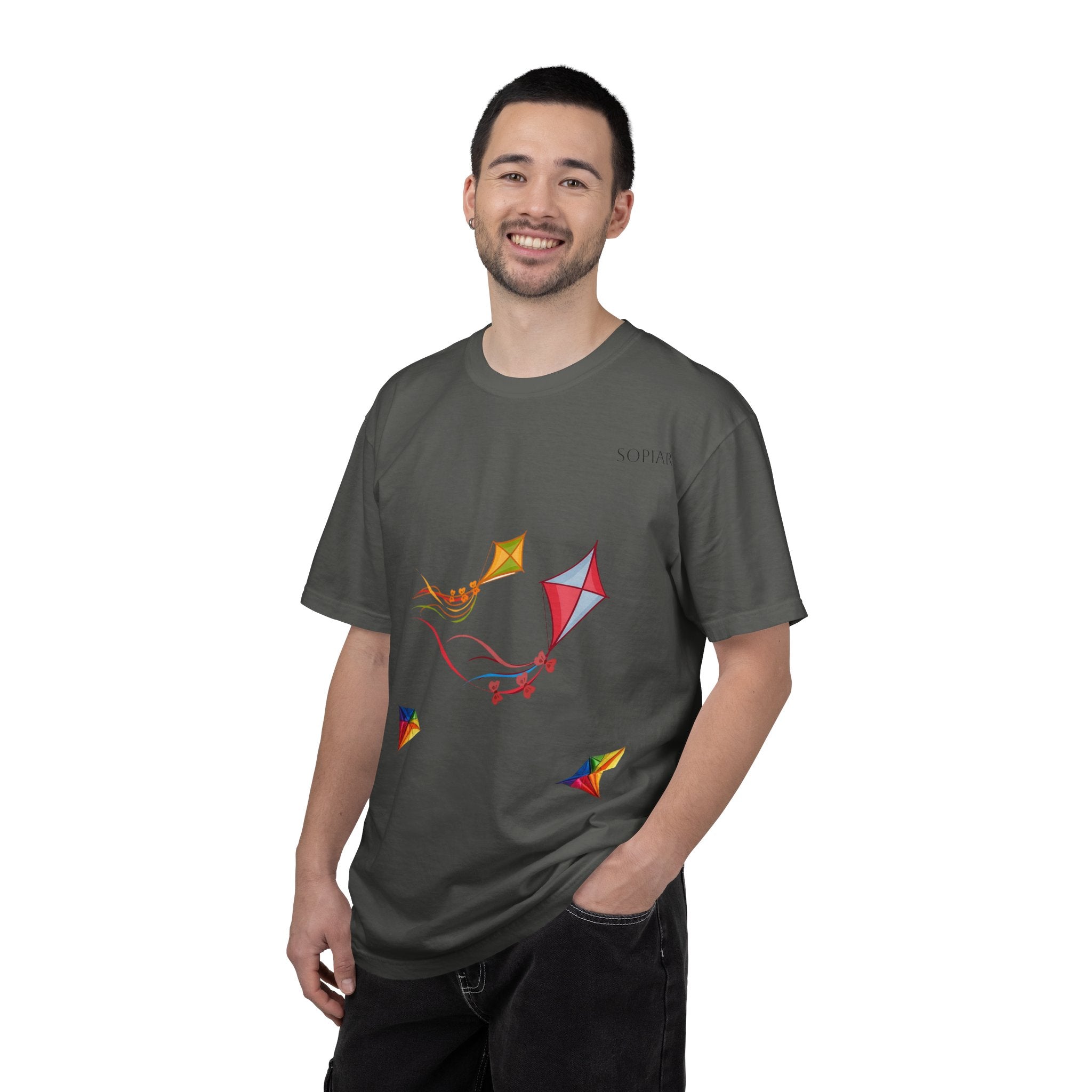 Kites Graphic T-Shirt — Colorful Flying Kites Tee