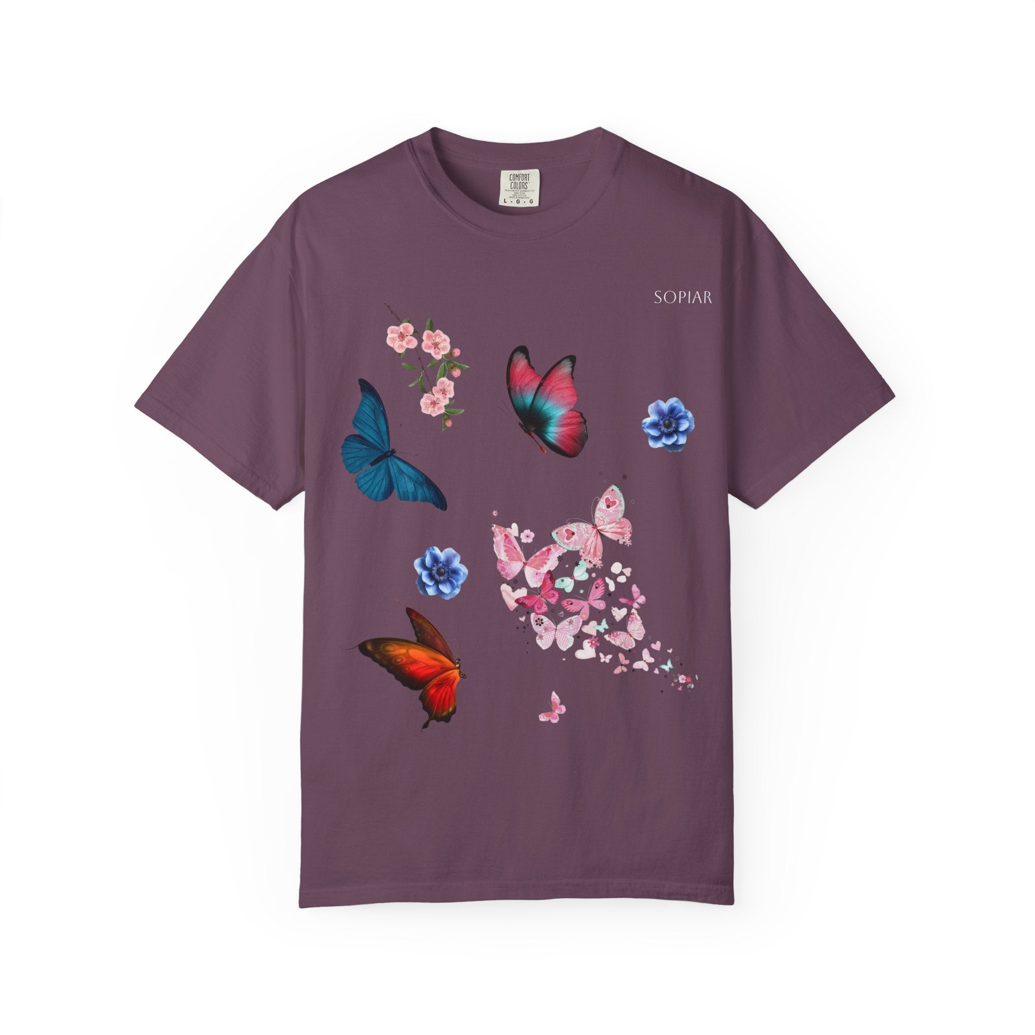 Butterfly Garden T-Shirt — Colorful Floral & Butterflies Graphic Tee