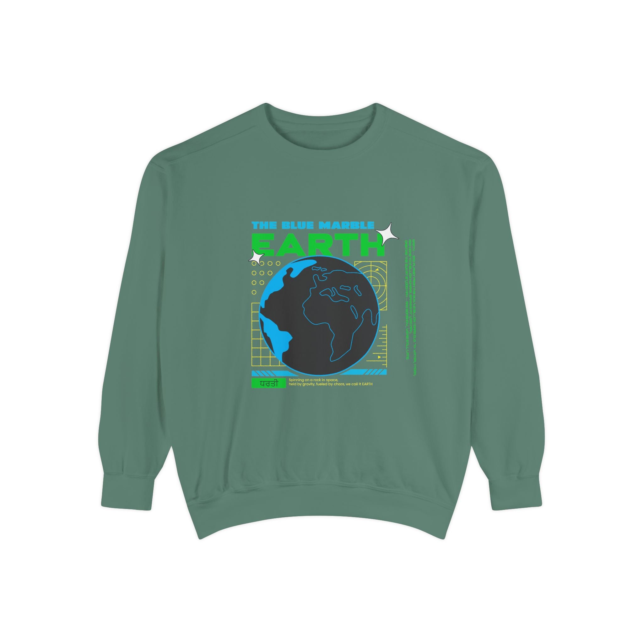 Earth Day Graphic Sweatshirt — The Blue Marble Globe Design