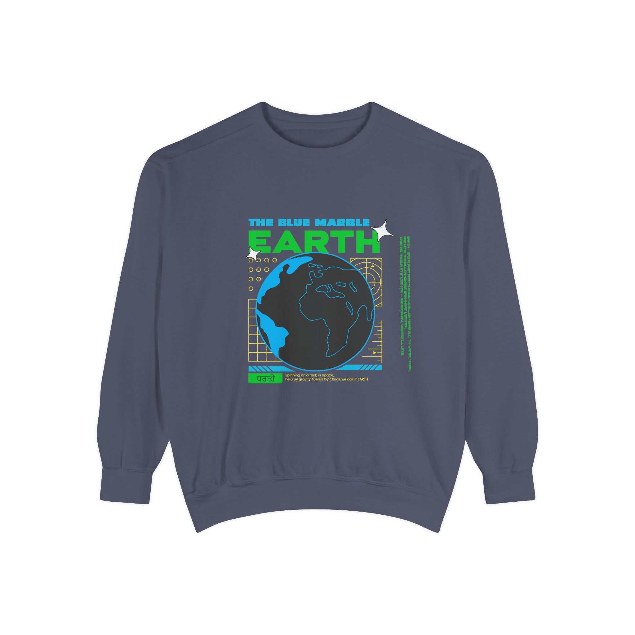 Earth Day Graphic Sweatshirt — The Blue Marble Globe Design