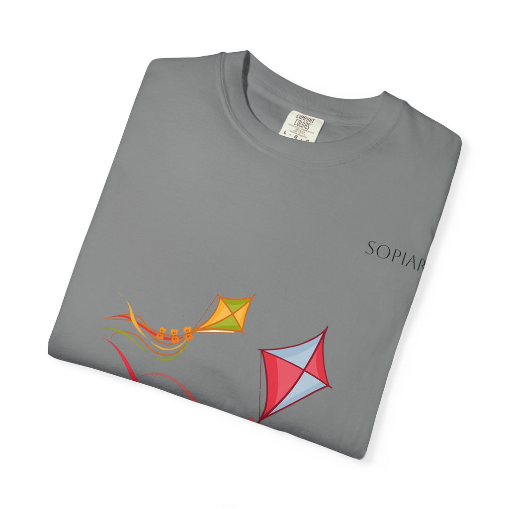 Kites Graphic T-Shirt — Colorful Flying Kites Tee