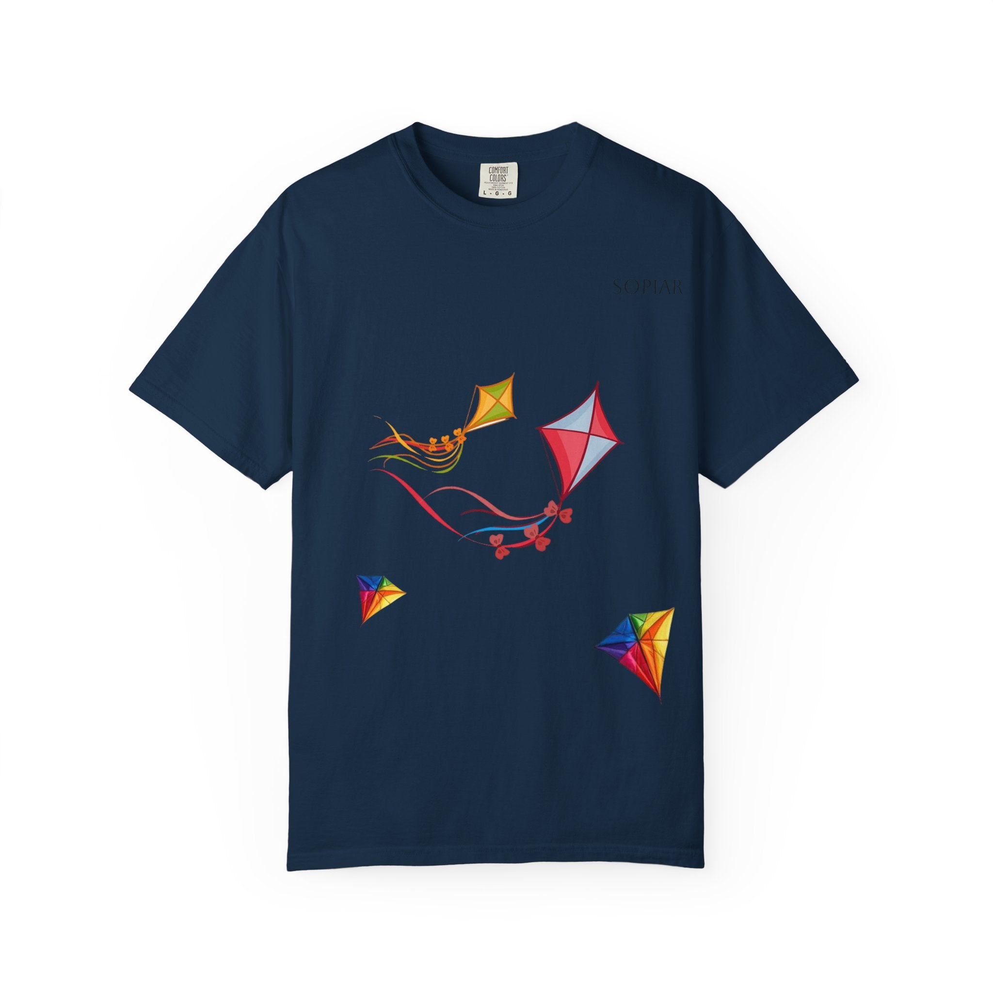 Kites Graphic T-Shirt — Colorful Flying Kites Tee