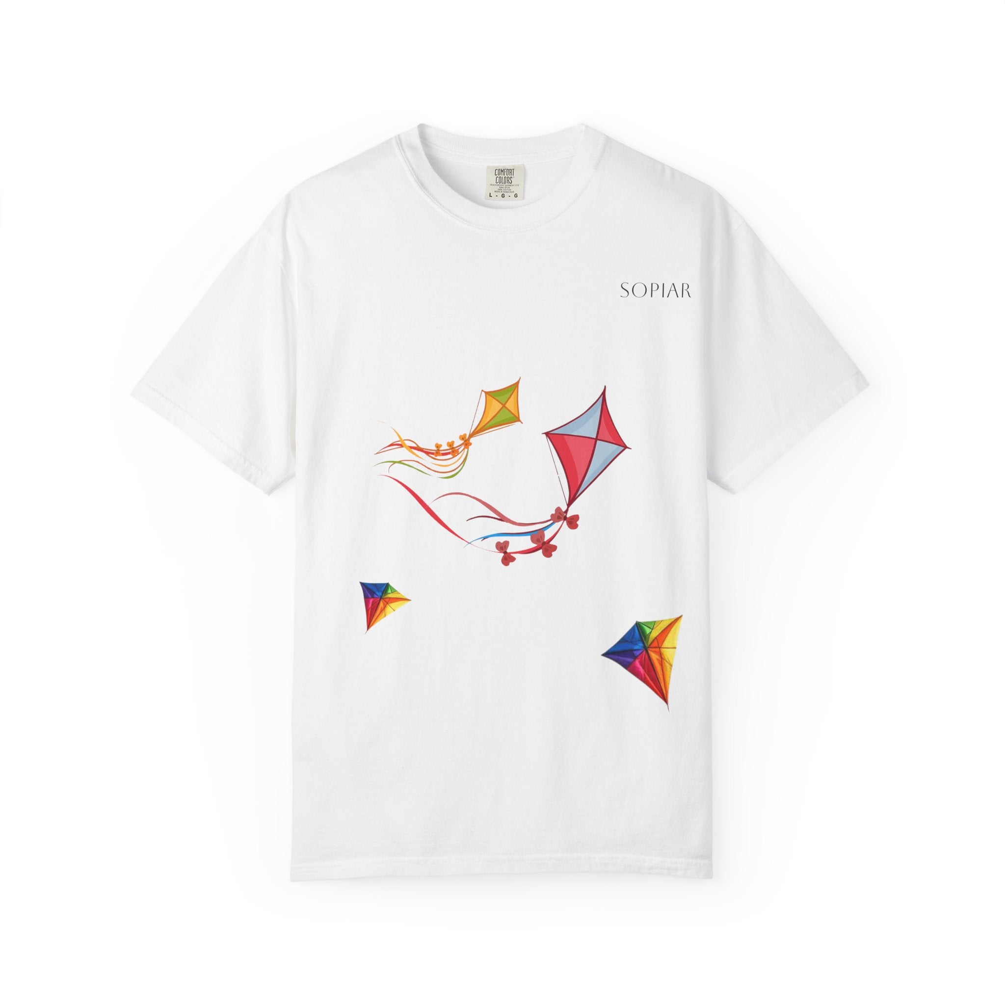 Kites Graphic T-Shirt — Colorful Flying Kites Tee