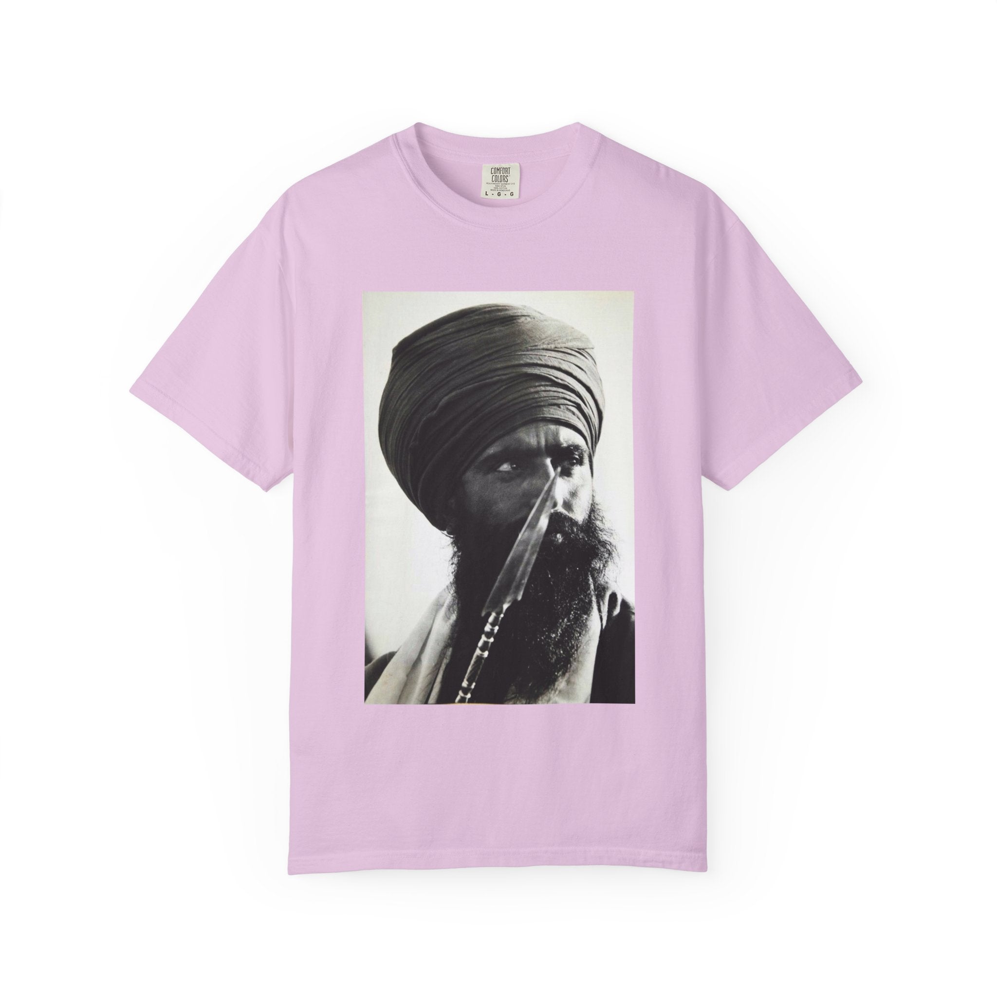 Graphic T-Shirt — Vintage Turban Portrait Photo Tee- Jarnail Singh Bhindranwale