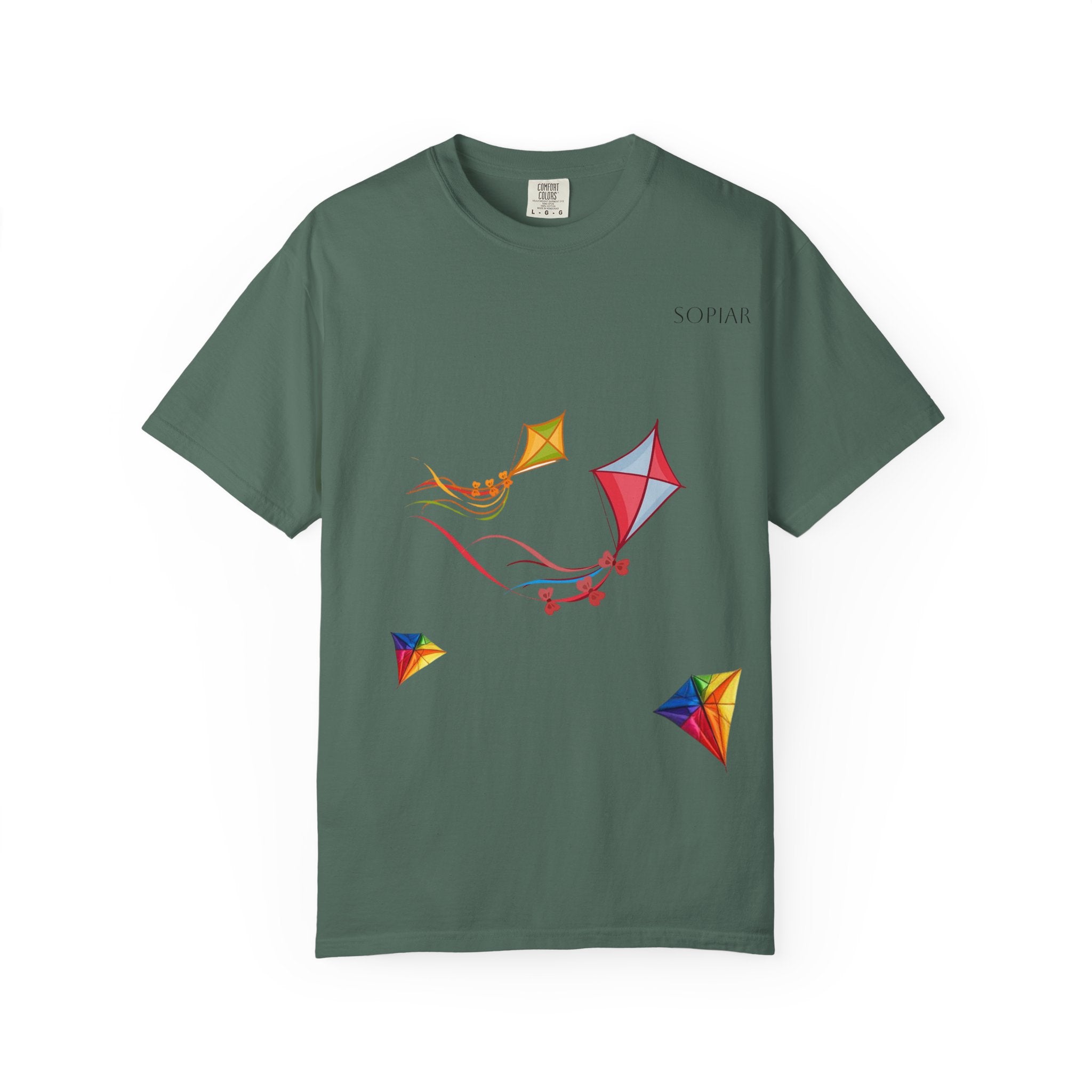 Kites Graphic T-Shirt — Colorful Flying Kites Tee
