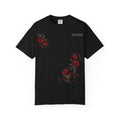 Rose Corner Graphic T-Shirt — Red Rose Floral Tee