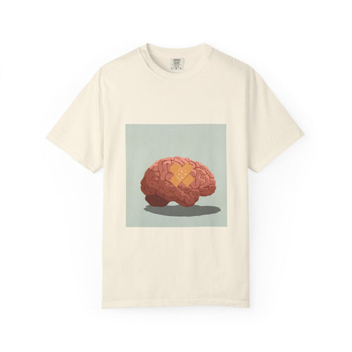 Brain with Bandage T-Shirt — Funny Mental Health Awareness Tee
