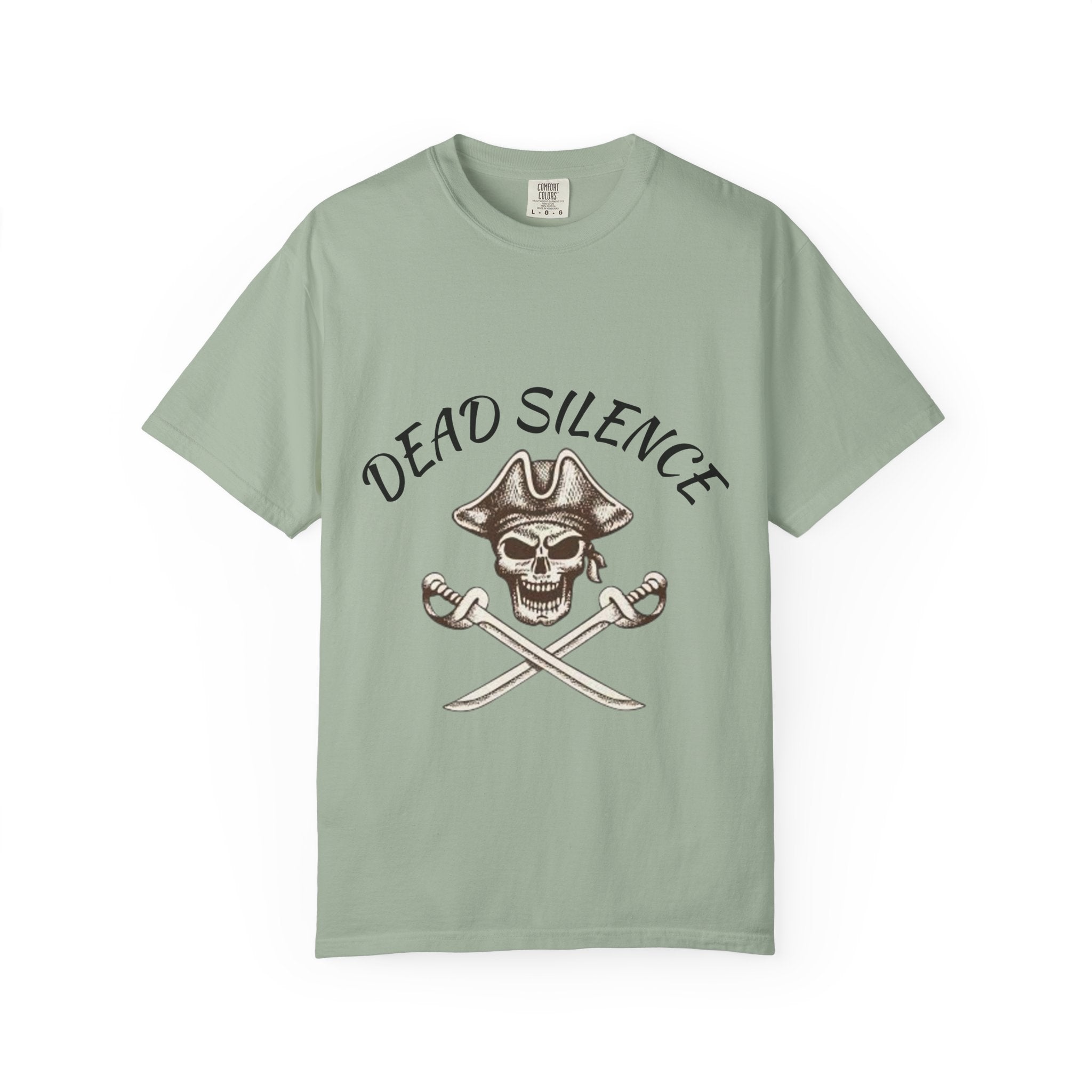 Dead Silence Pirate Skull T‑Shirt — Crossed Swords Graphic Tee