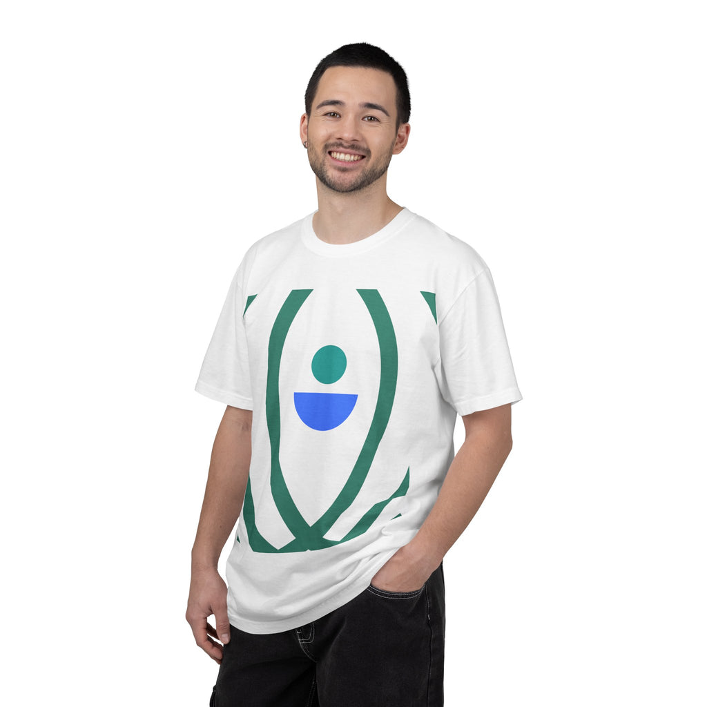 Minimalist Lotus Symbol T-Shirt — Modern Geometric Spiritual Tee