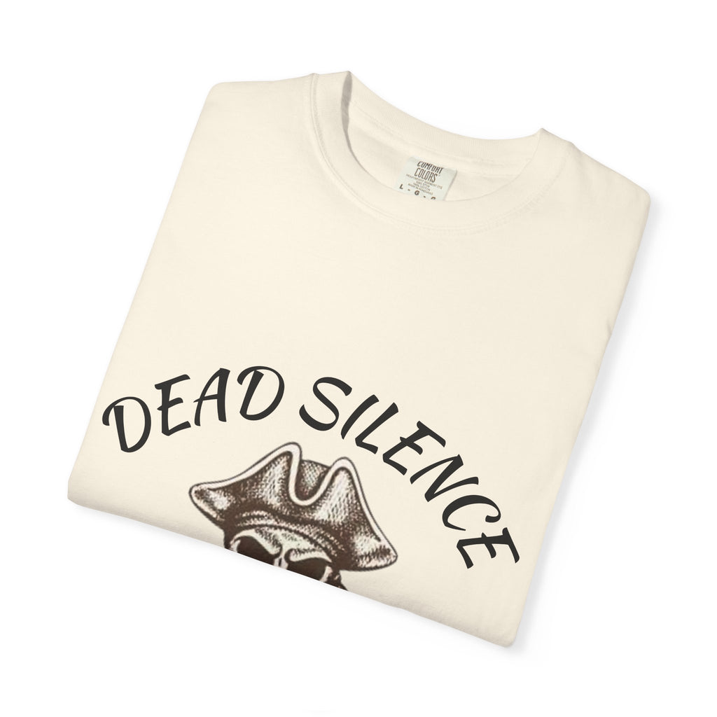 Dead Silence Pirate Skull T‑Shirt — Crossed Swords Graphic Tee