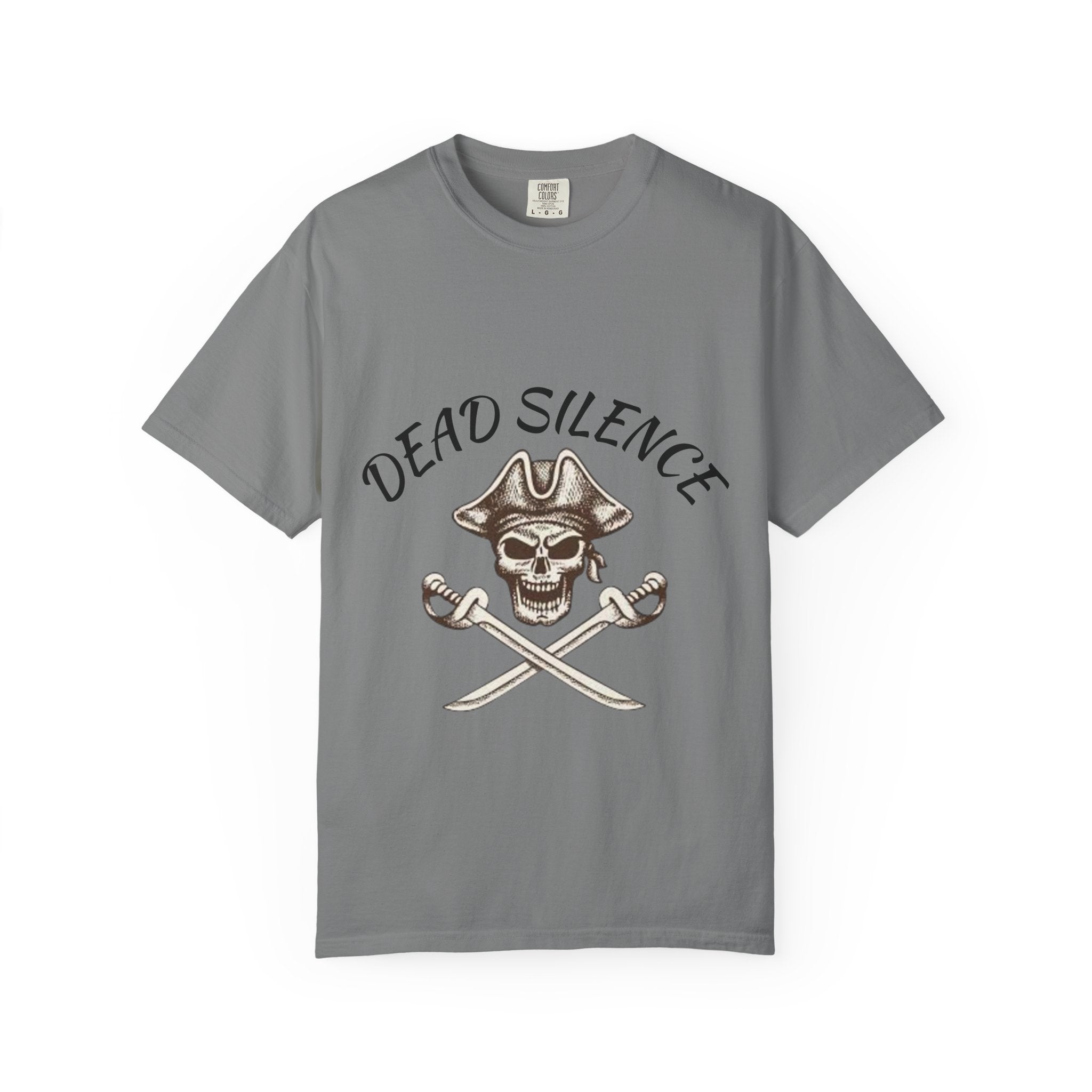 Dead Silence Pirate Skull T‑Shirt — Crossed Swords Graphic Tee