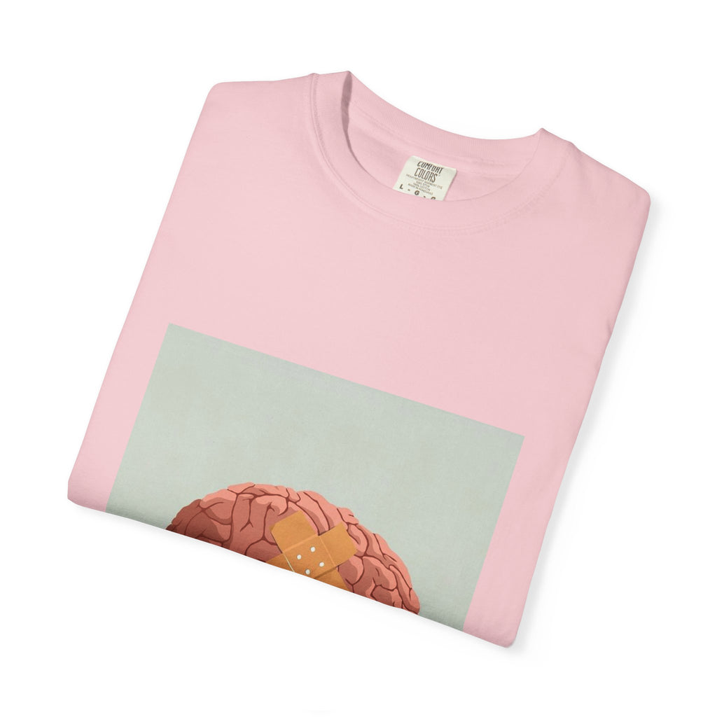 Brain with Bandage T-Shirt — Funny Mental Health Awareness Tee