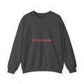 Unfollowed Crewneck Sweatshirt — Minimalist White Pullover with Pink Text