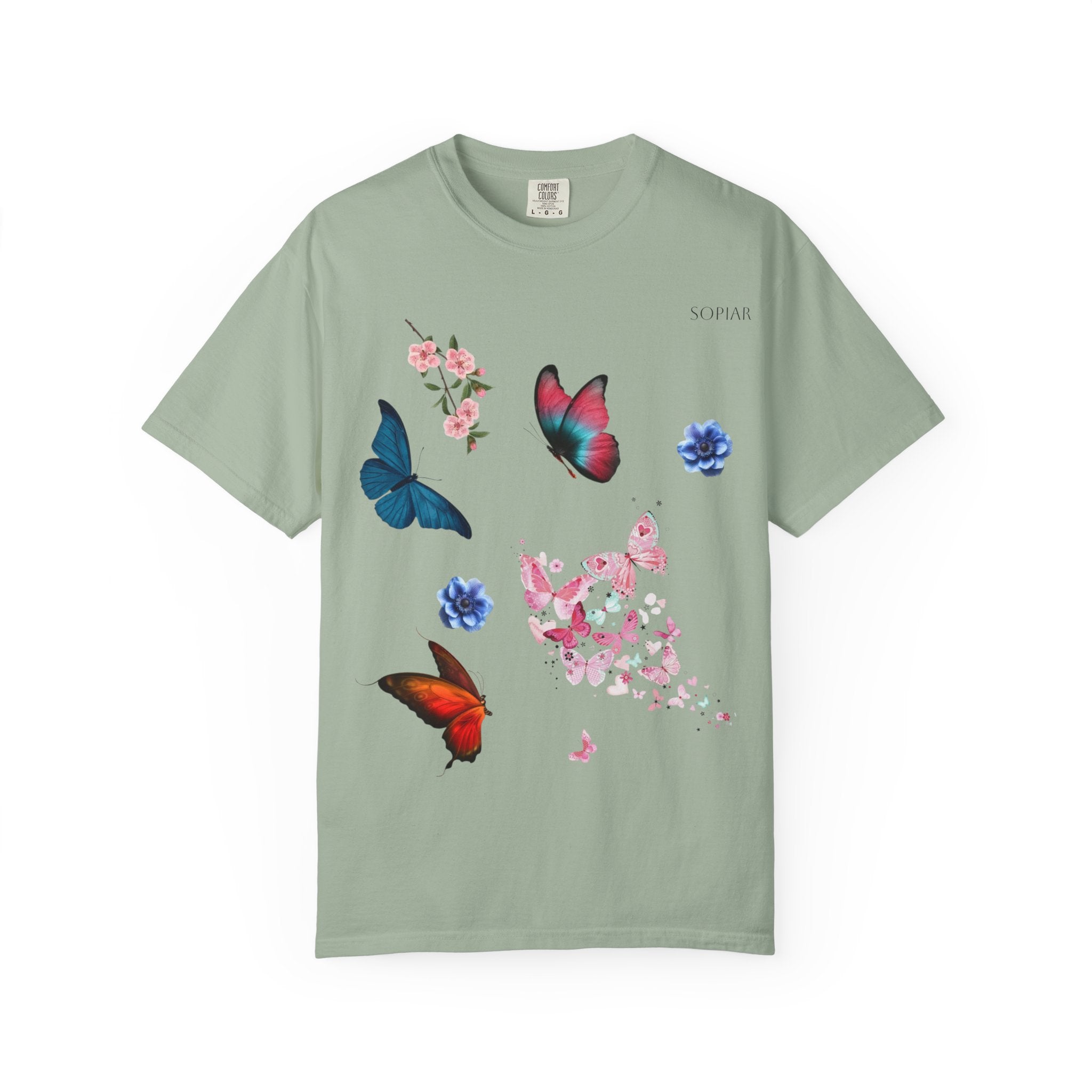 Butterfly Garden T-Shirt — Colorful Floral & Butterflies Graphic Tee