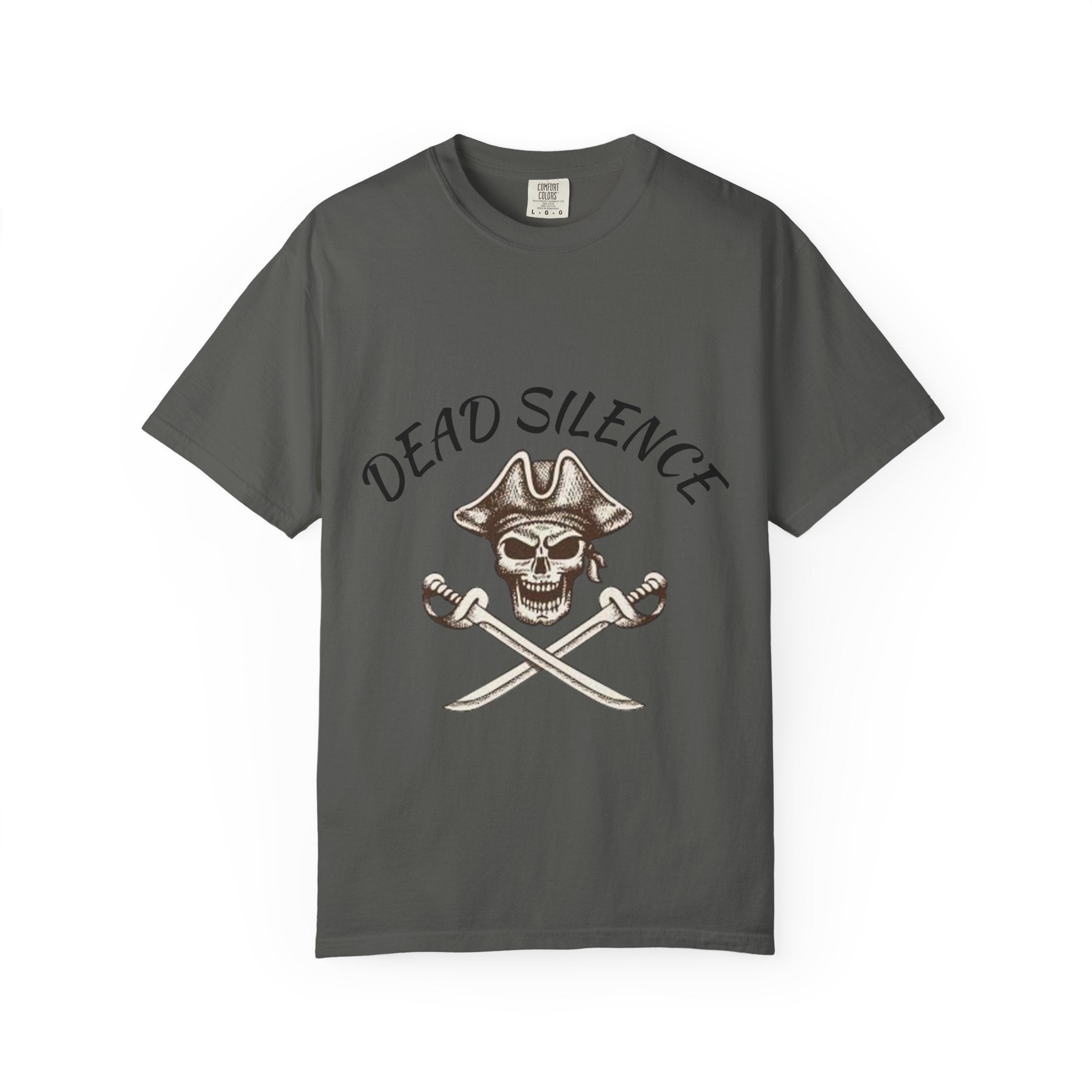 Dead Silence Pirate Skull T‑Shirt — Crossed Swords Graphic Tee