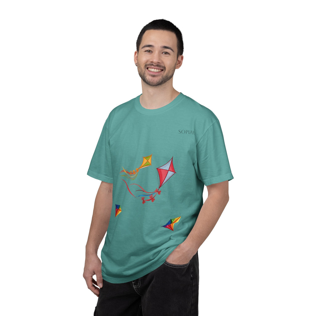 Kites Graphic T-Shirt — Colorful Flying Kites Tee