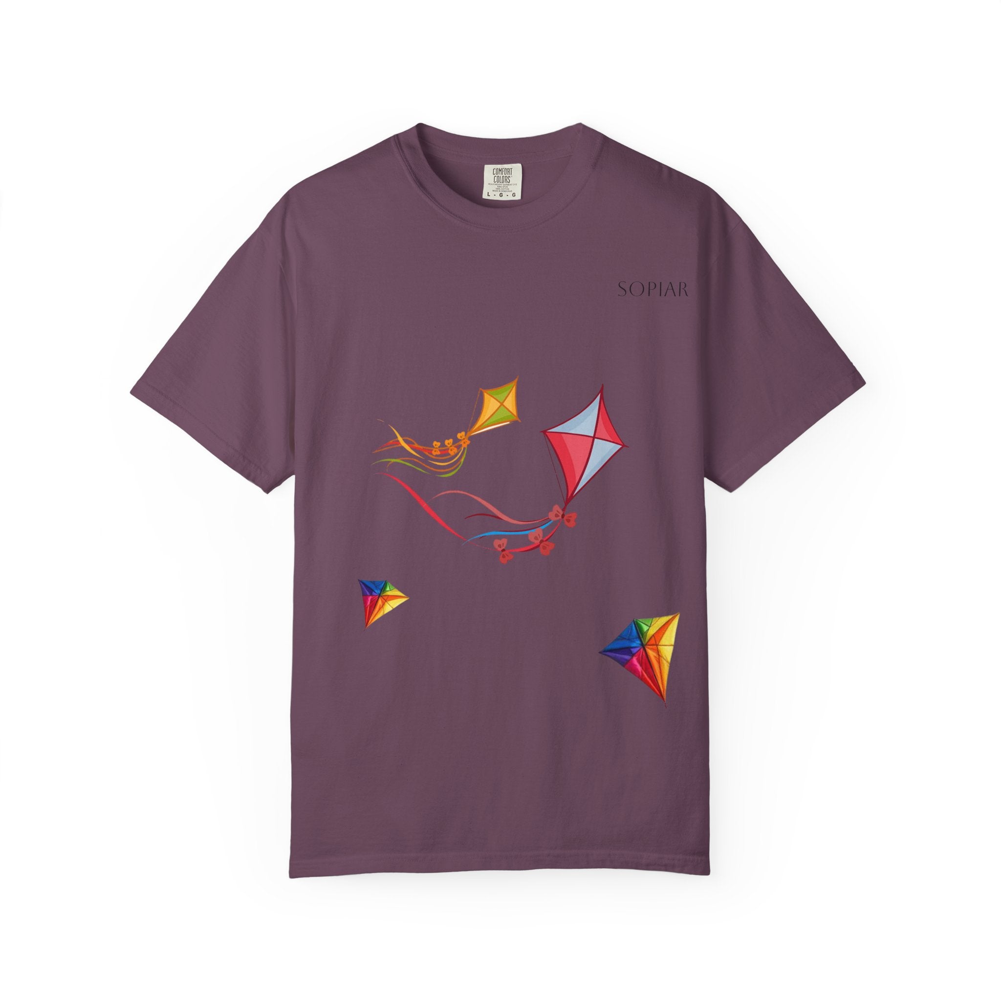 Kites Graphic T-Shirt — Colorful Flying Kites Tee