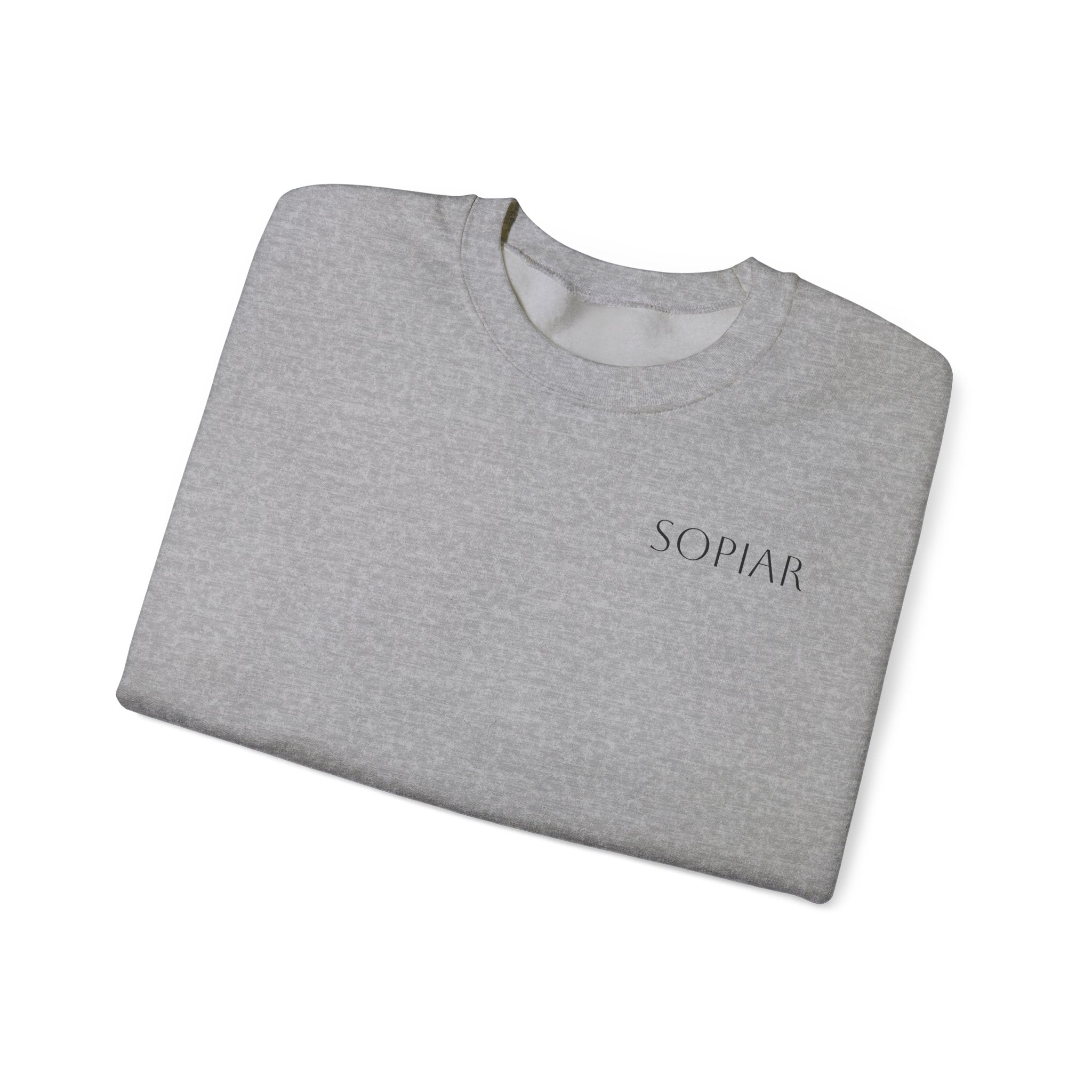 Minimal 'SOPIAR' Logo Crewneck Sweatshirt — Women's/Men's Casual White Pullover