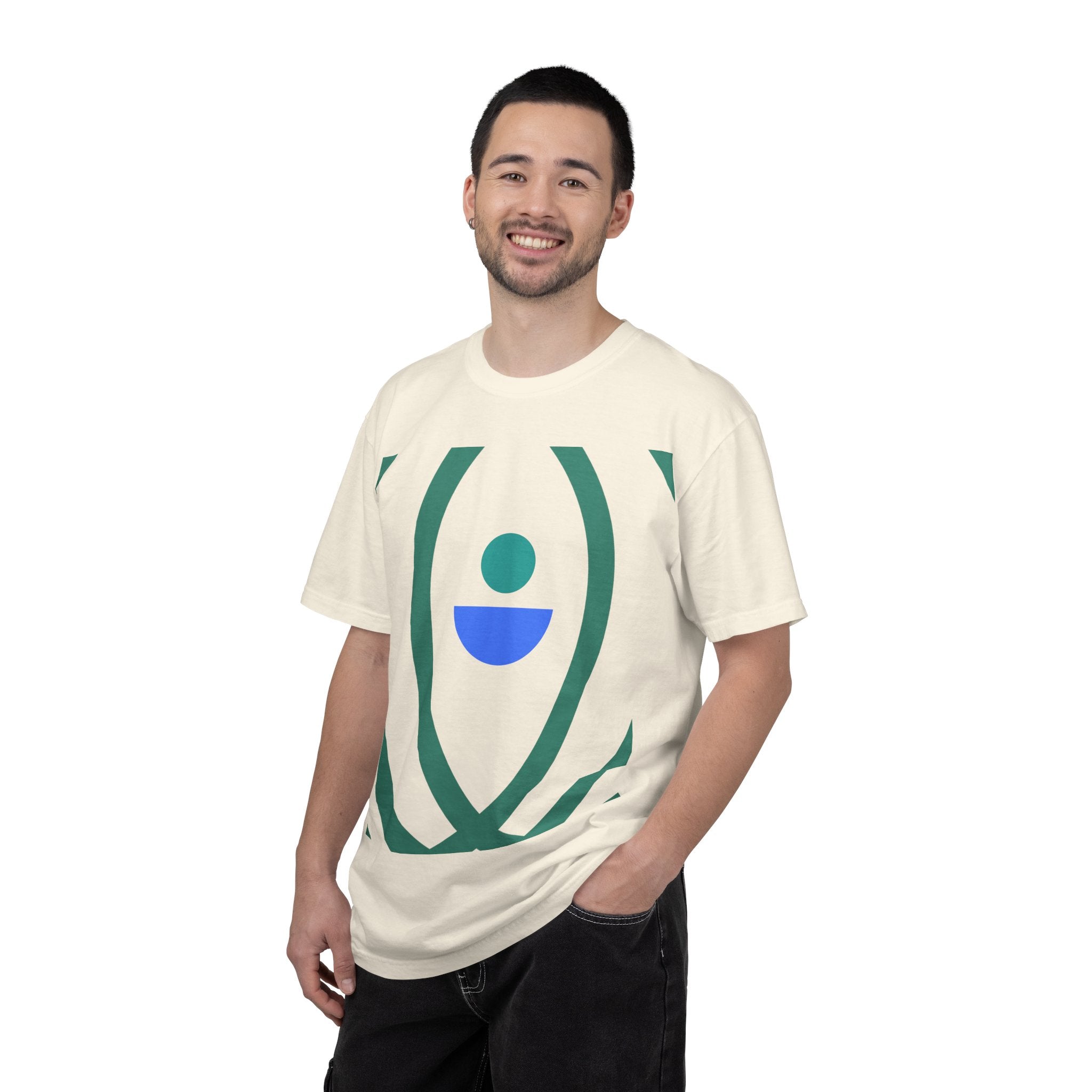 Minimalist Lotus Symbol T-Shirt — Modern Geometric Spiritual Tee