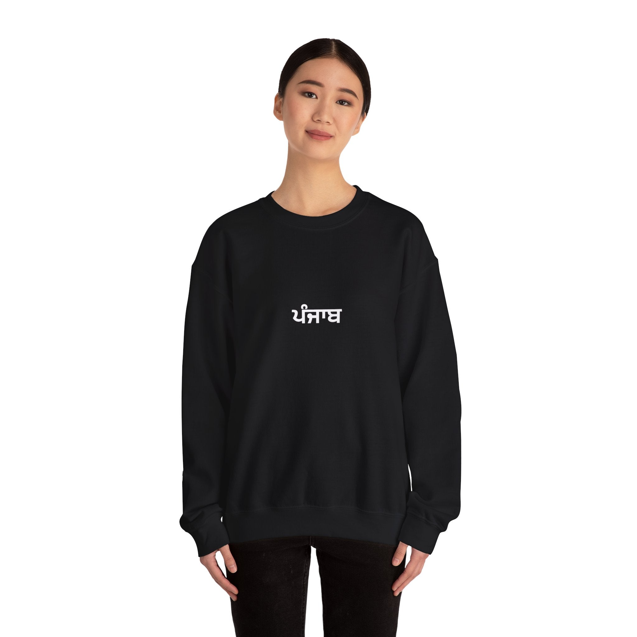 Sopiar Graphic Crewneck Sweatshirt — Minimal Back Art & Panjab design