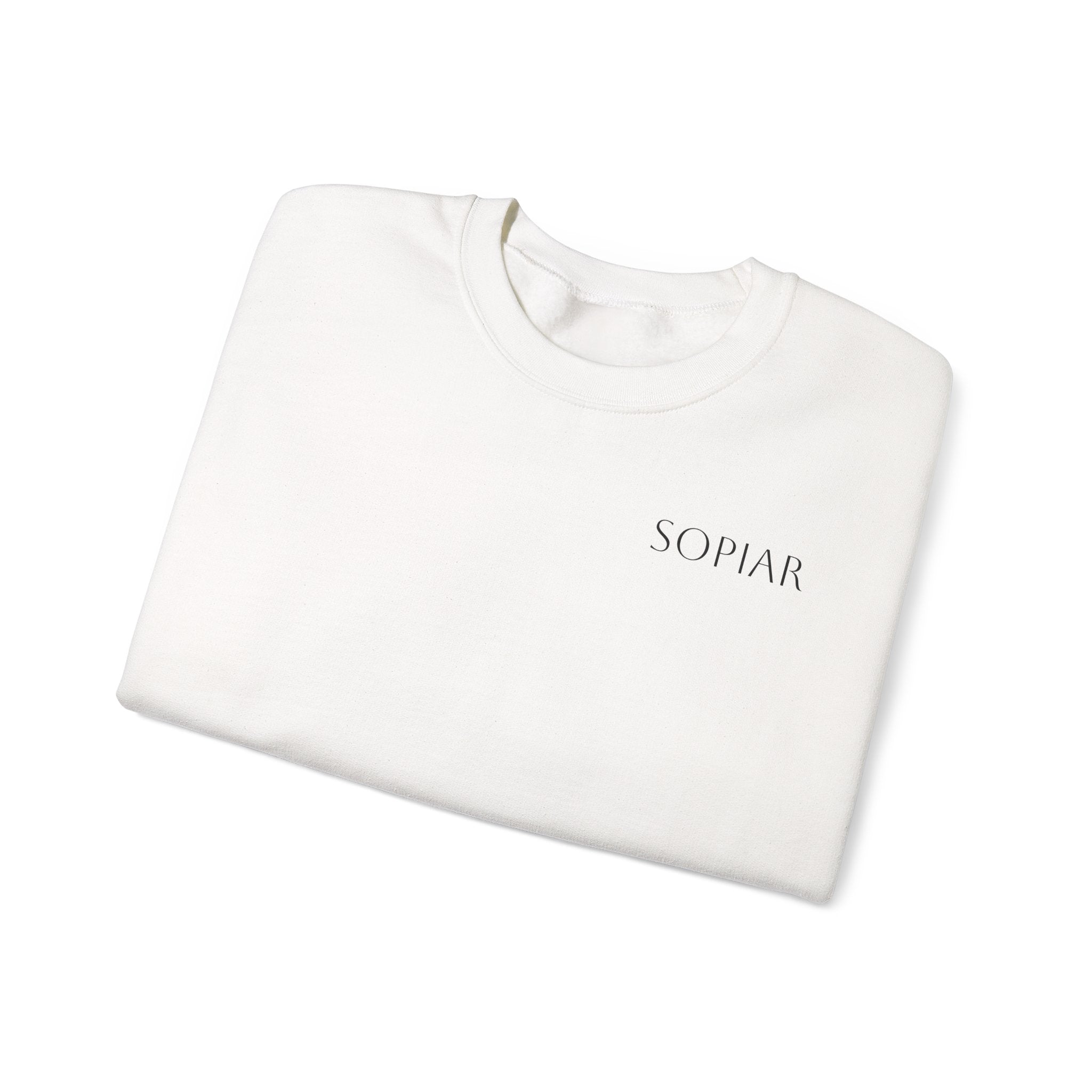 Sopiar Graphic Crewneck Sweatshirt — Minimal Back Art & Panjab design