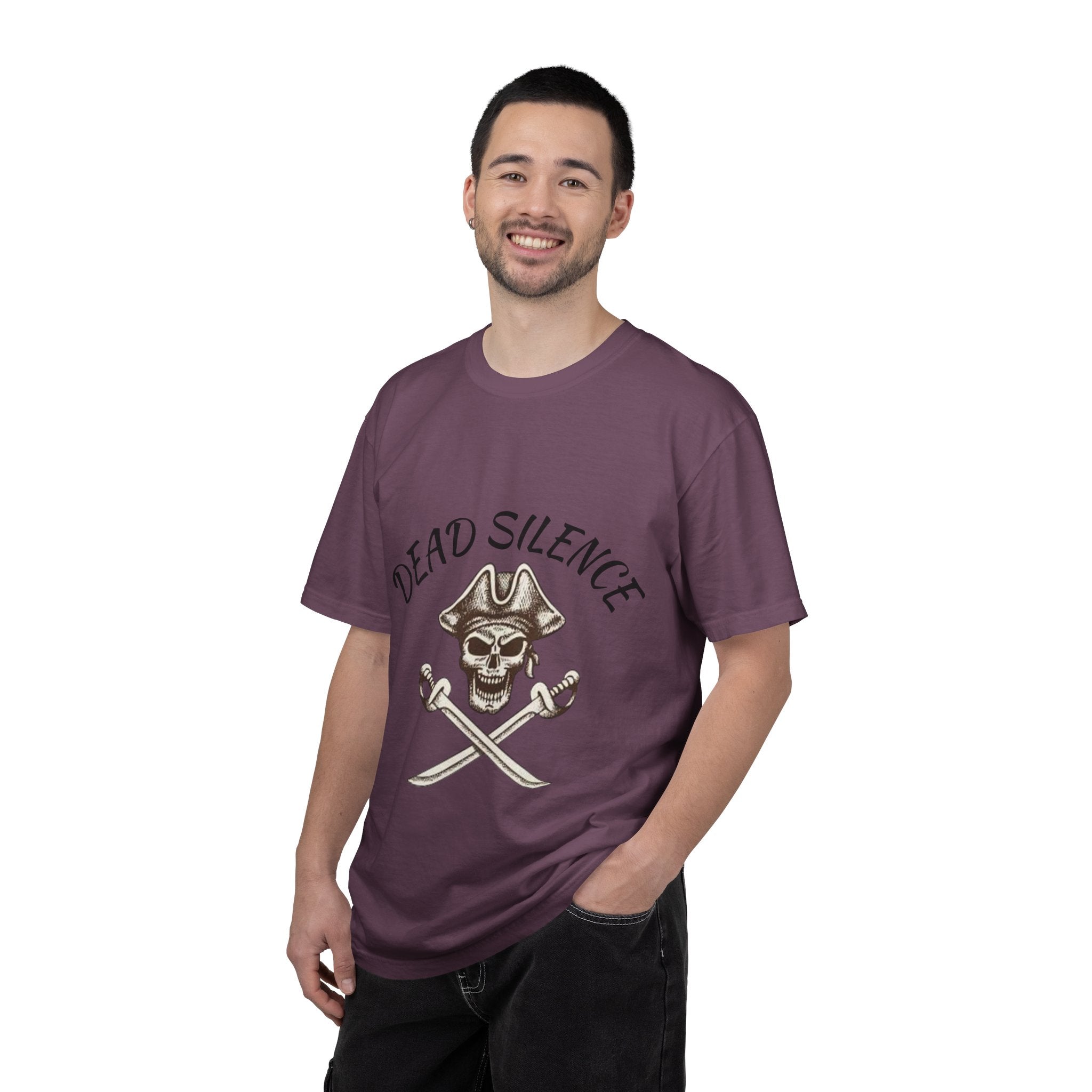 Dead Silence Pirate Skull T‑Shirt — Crossed Swords Graphic Tee