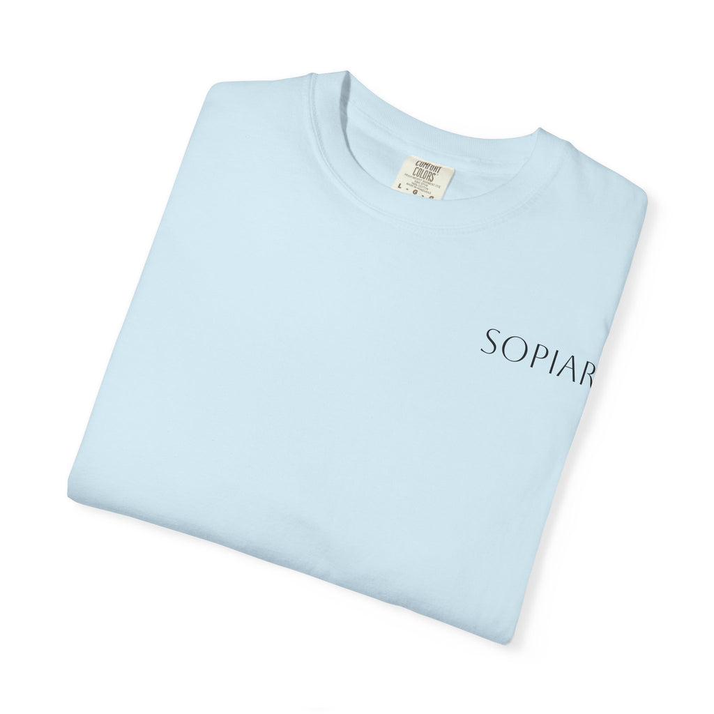 Artistic Floral Portrait T‑Shirt — Surreal Woman with Flowers Graphic