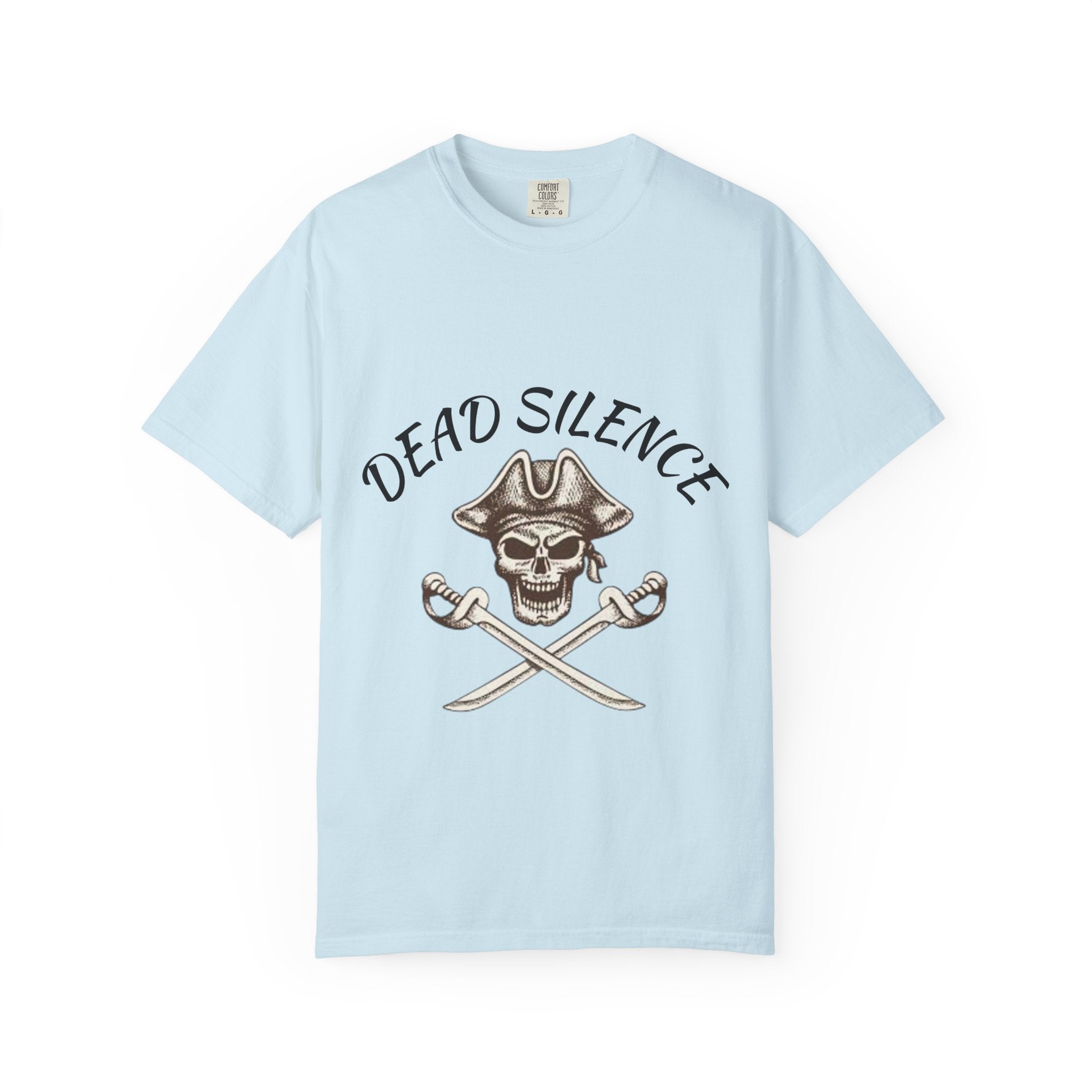 Dead Silence Pirate Skull T‑Shirt — Crossed Swords Graphic Tee