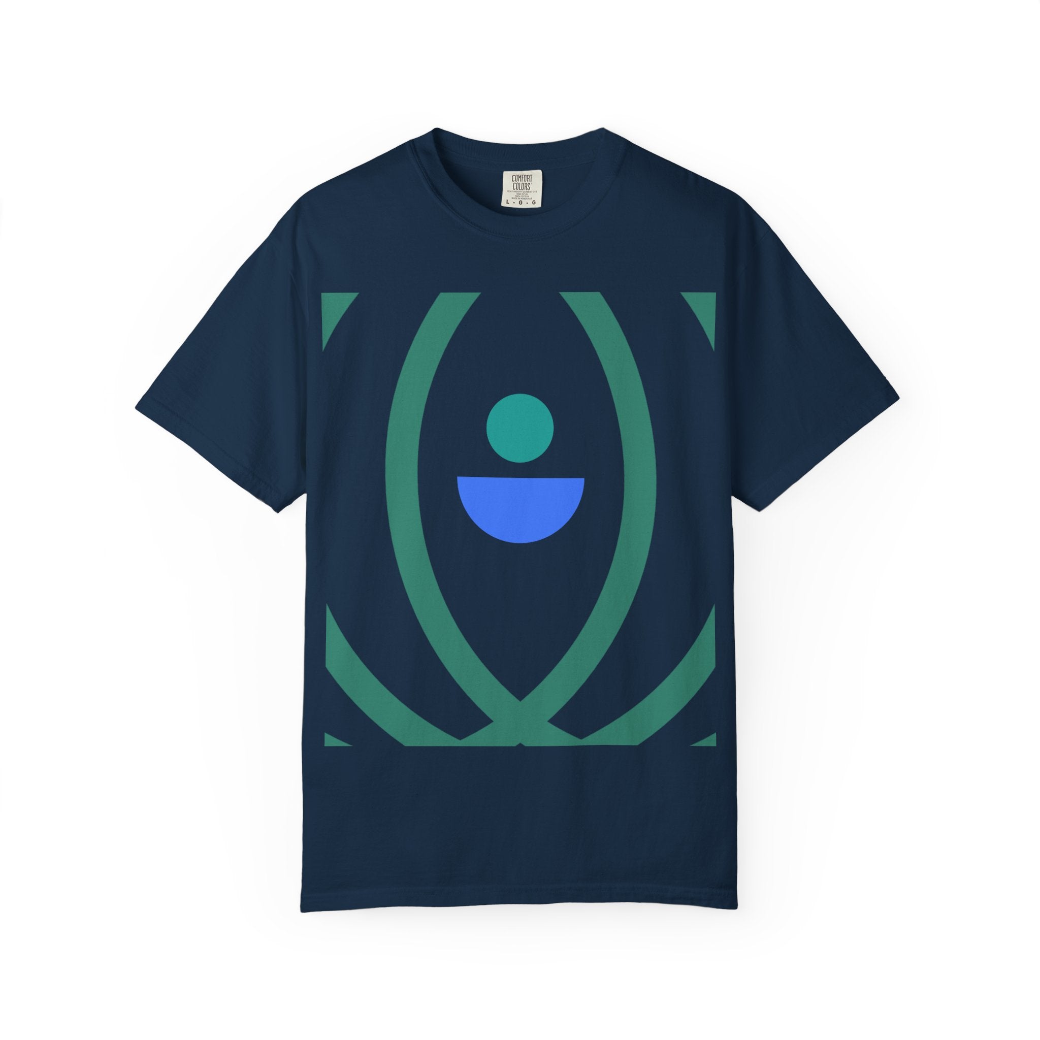 Minimalist Lotus Symbol T-Shirt — Modern Geometric Spiritual Tee