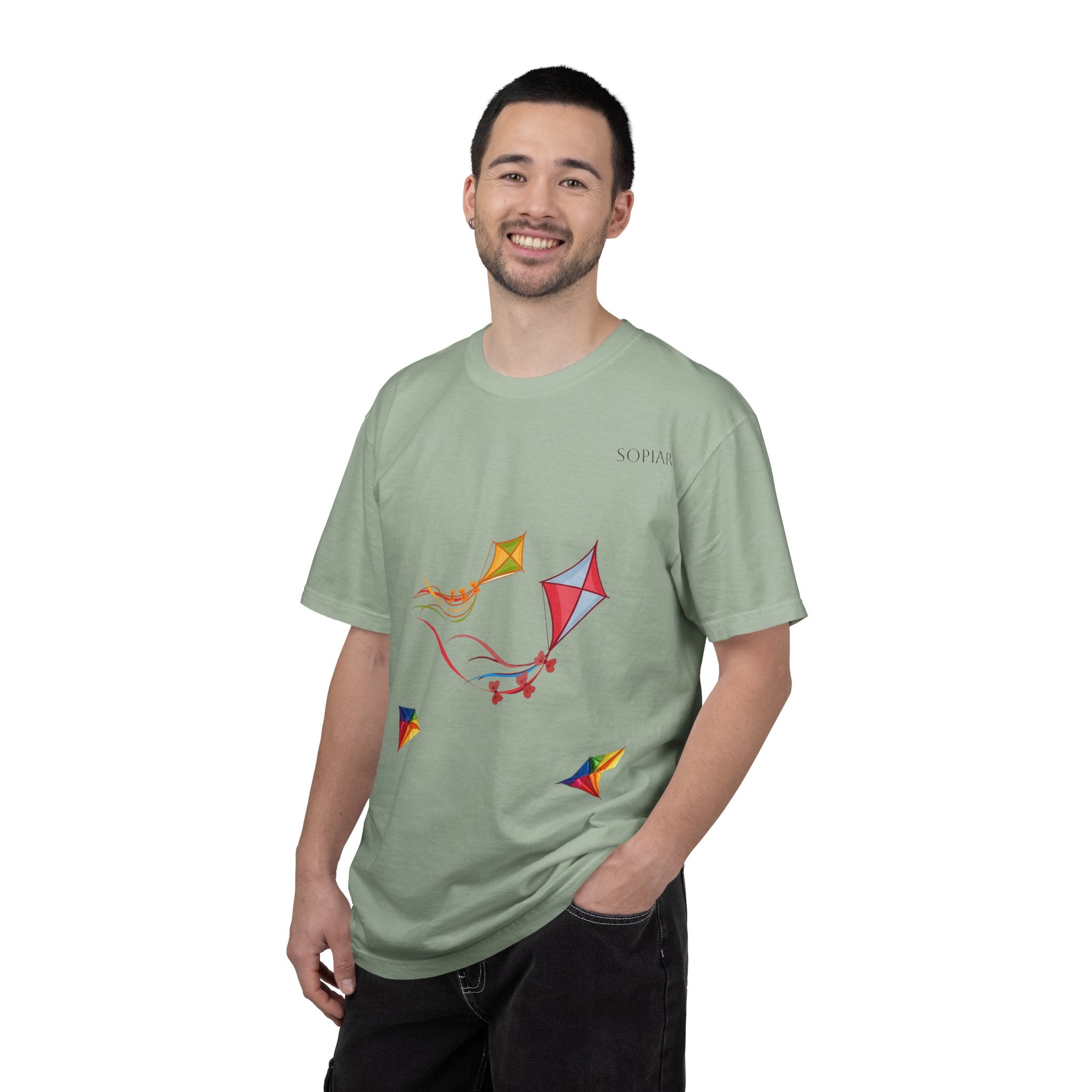 Kites Graphic T-Shirt — Colorful Flying Kites Tee