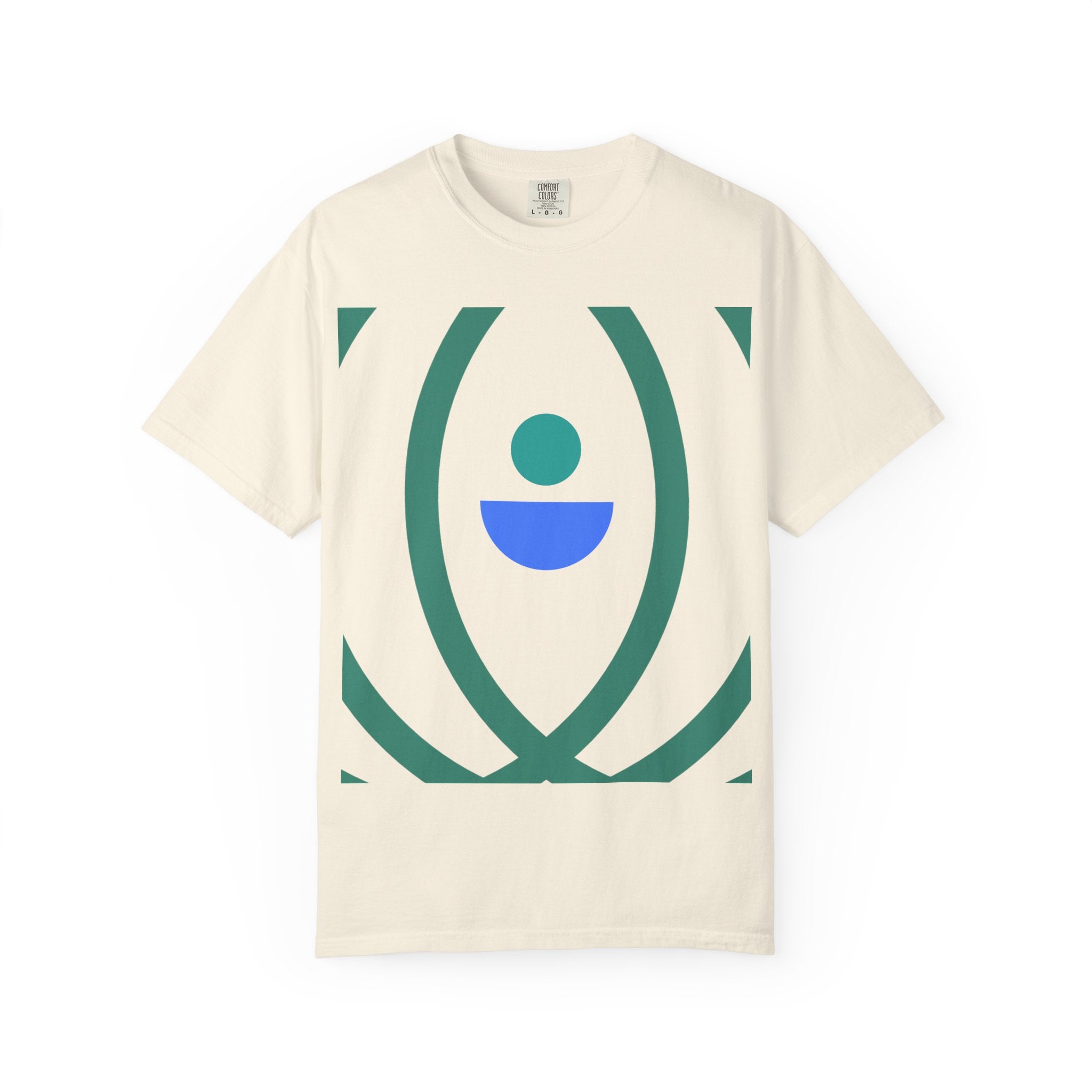 Minimalist Lotus Symbol T-Shirt — Modern Geometric Spiritual Tee