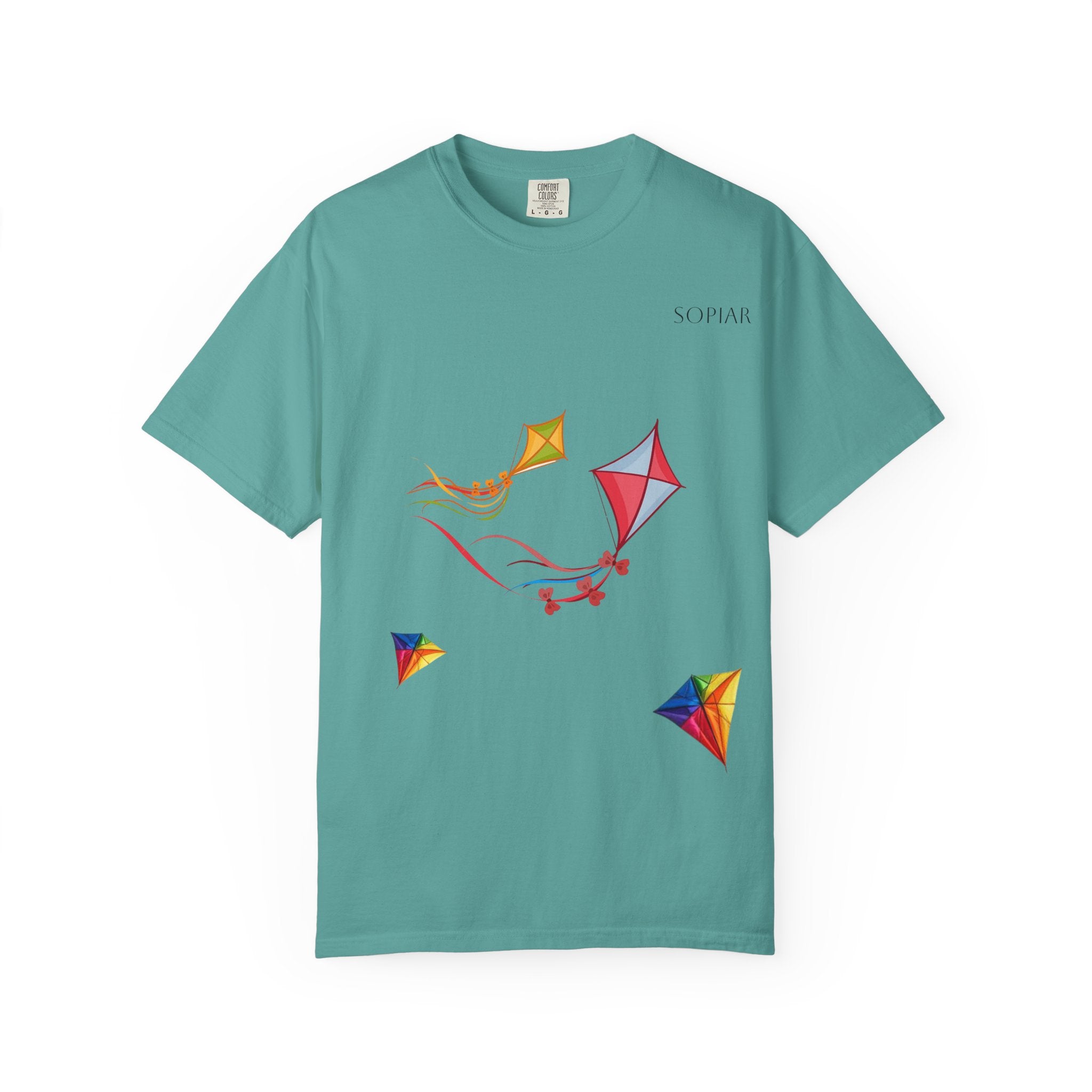 Kites Graphic T-Shirt — Colorful Flying Kites Tee