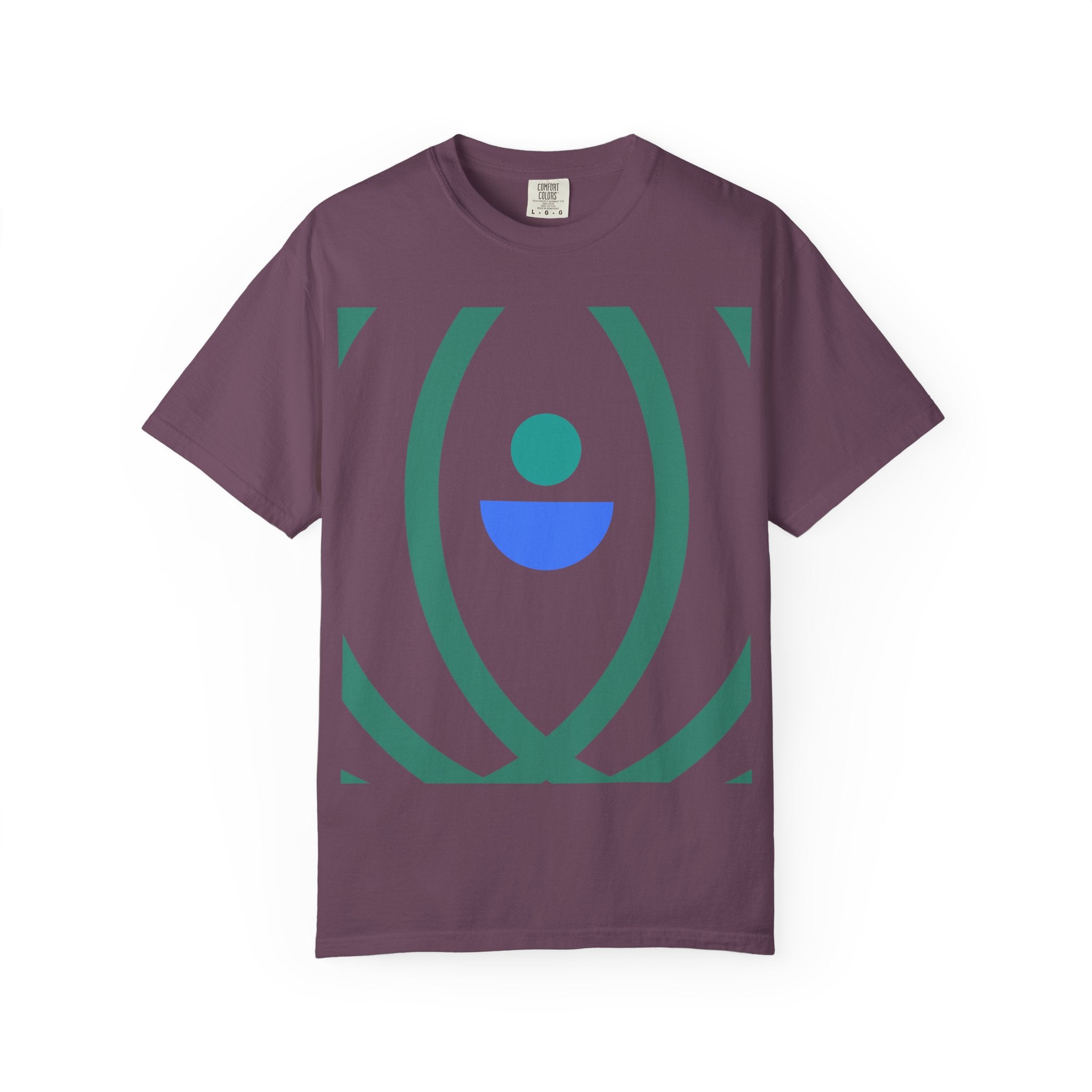 Minimalist Lotus Symbol T-Shirt — Modern Geometric Spiritual Tee