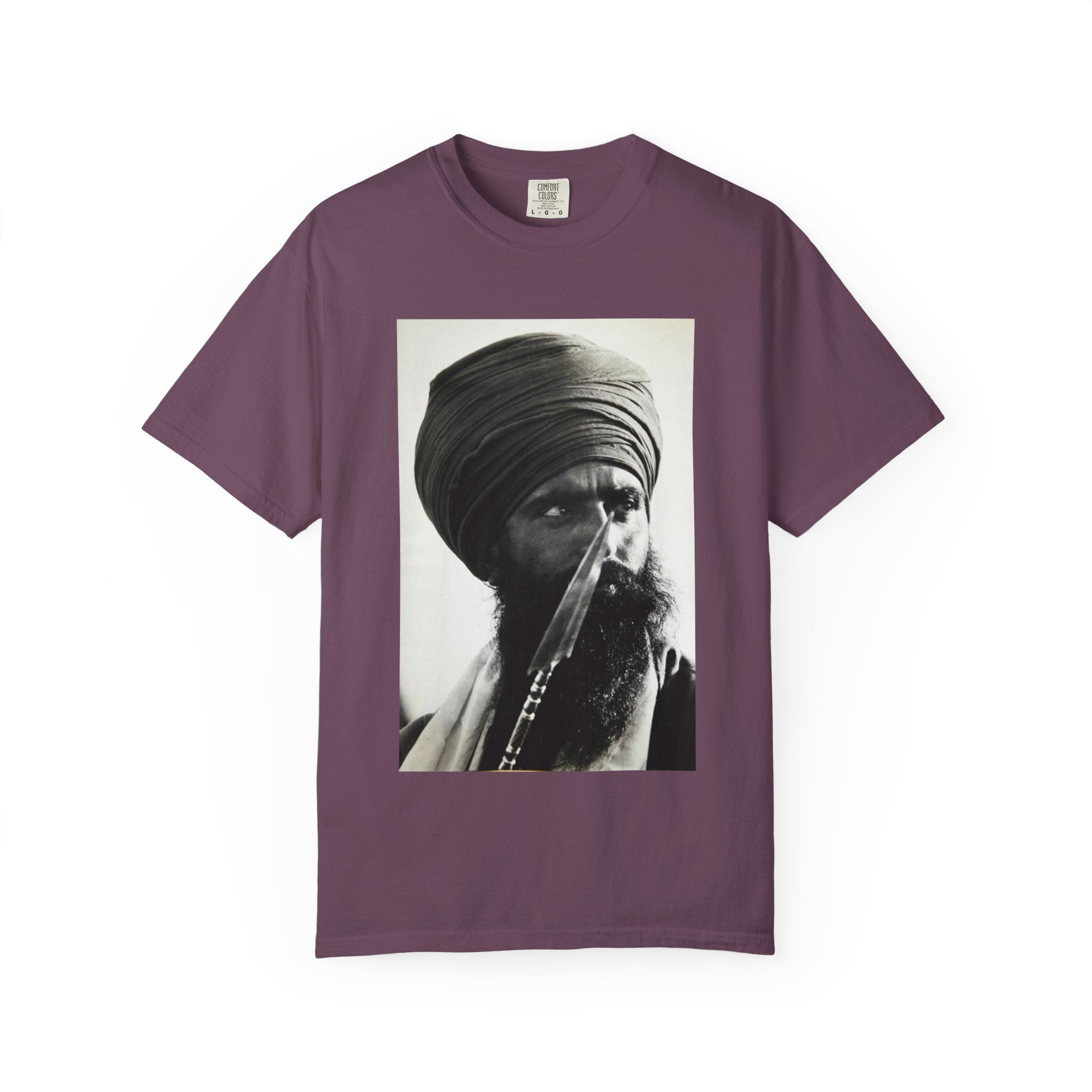 Graphic T-Shirt — Vintage Turban Portrait Photo Tee- Jarnail Singh Bhindranwale