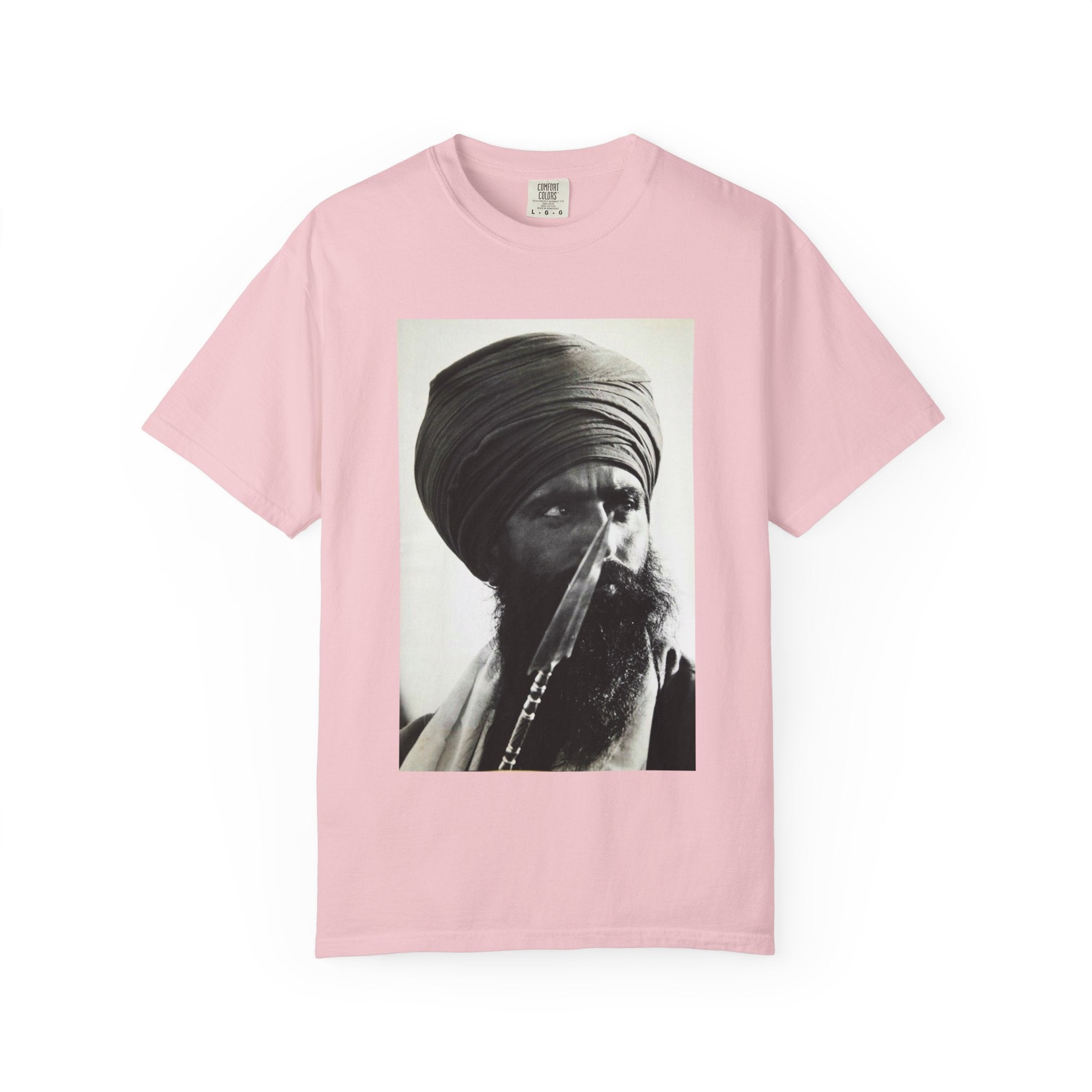 Graphic T-Shirt — Vintage Turban Portrait Photo Tee- Jarnail Singh Bhindranwale