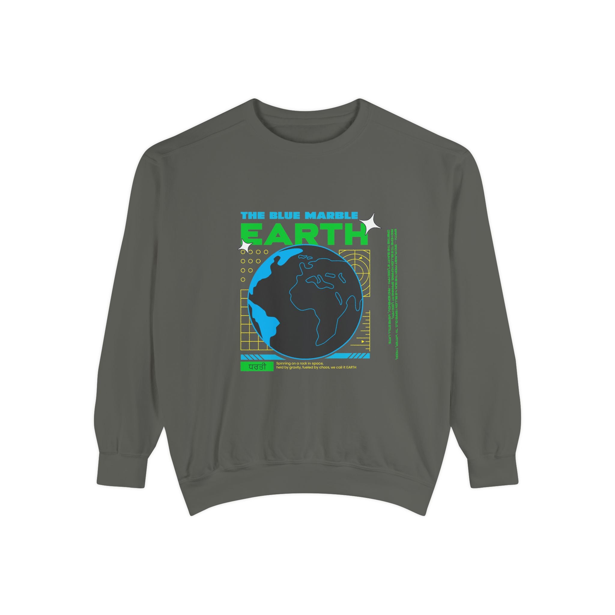 Earth Day Graphic Sweatshirt — The Blue Marble Globe Design