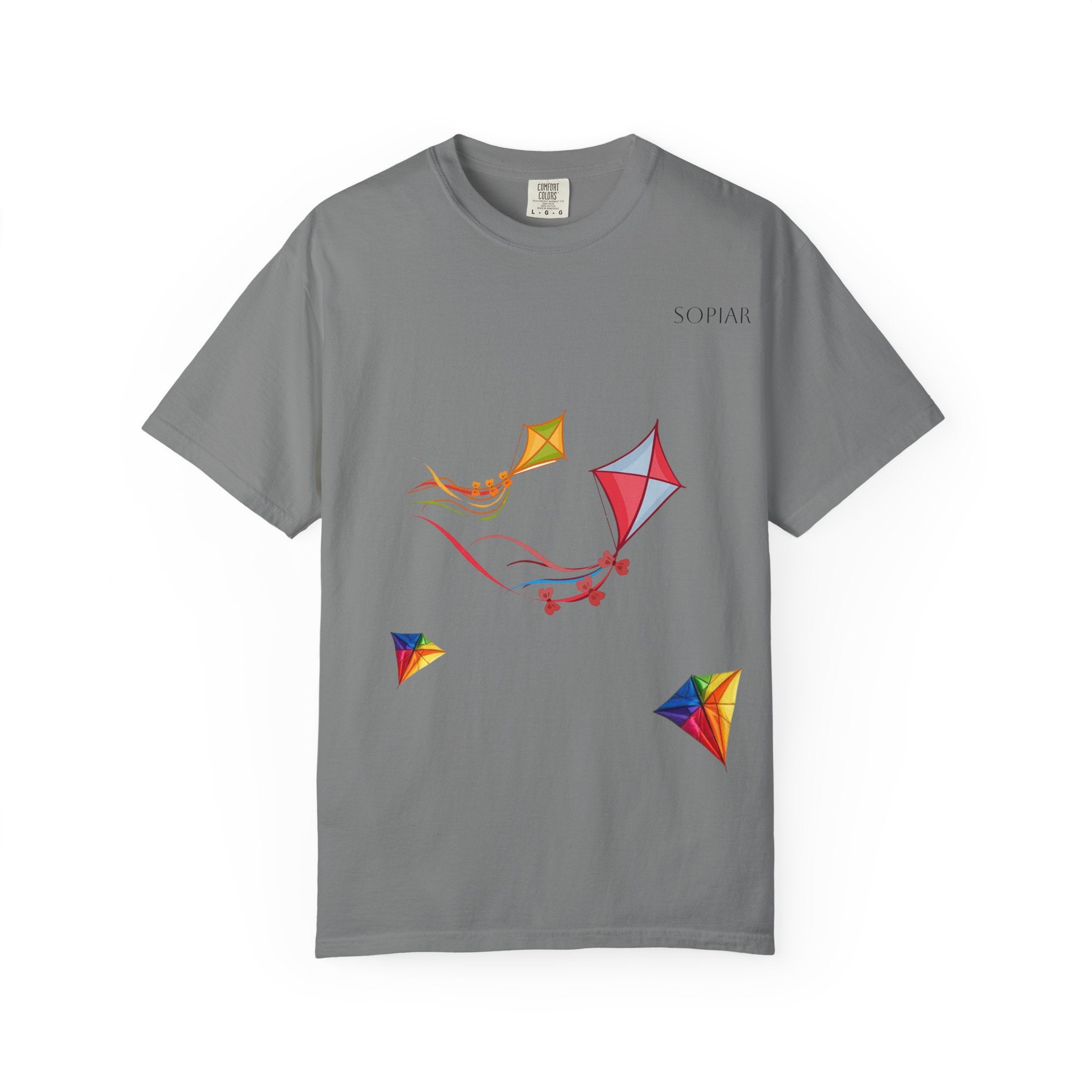 Kites Graphic T-Shirt — Colorful Flying Kites Tee