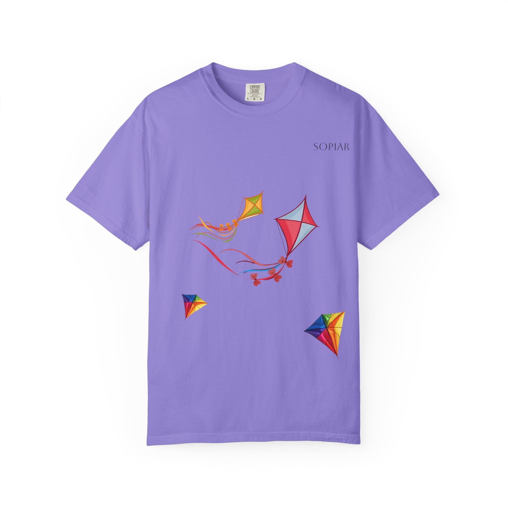 Kites Graphic T-Shirt — Colorful Flying Kites Tee