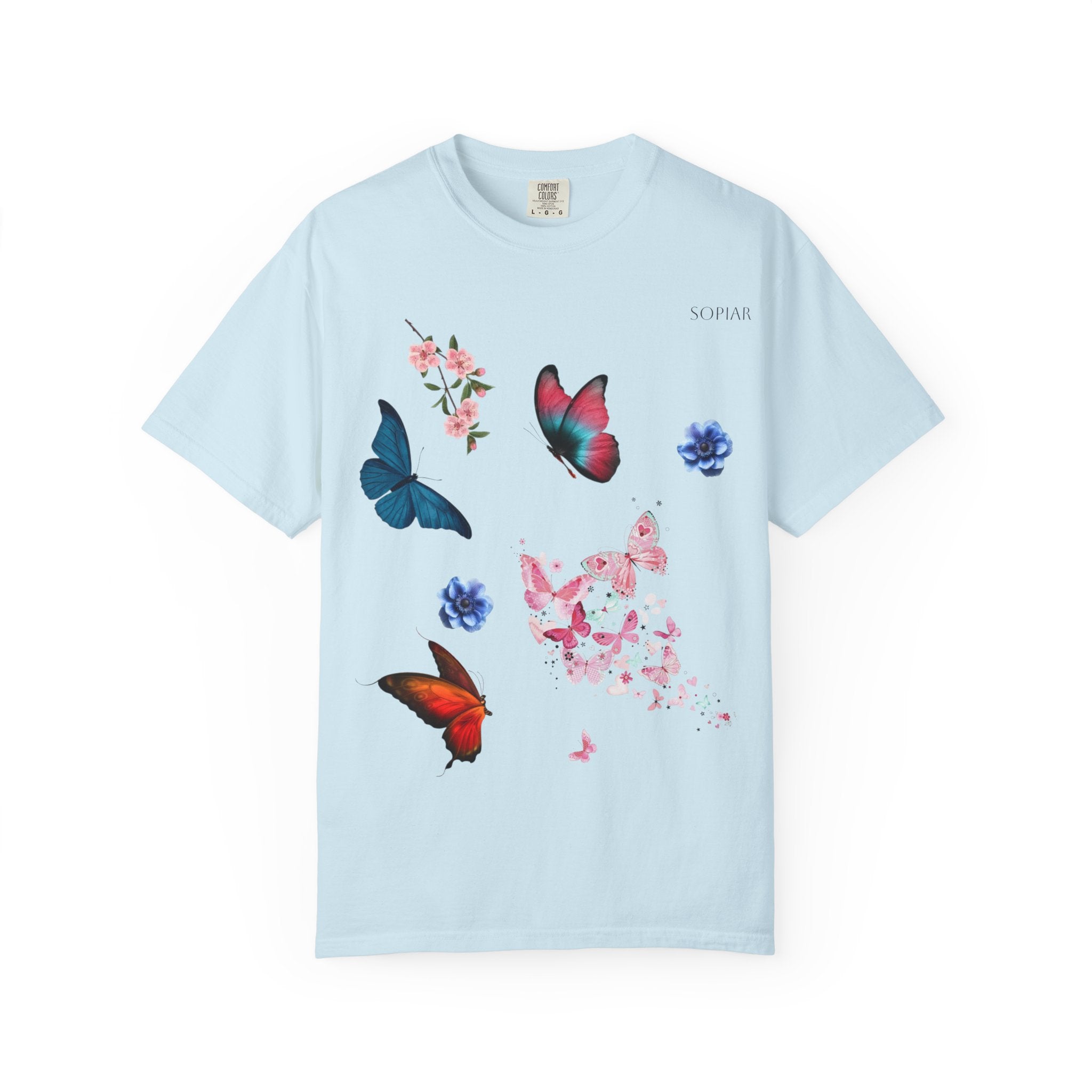 Butterfly Garden T-Shirt — Colorful Floral & Butterflies Graphic Tee
