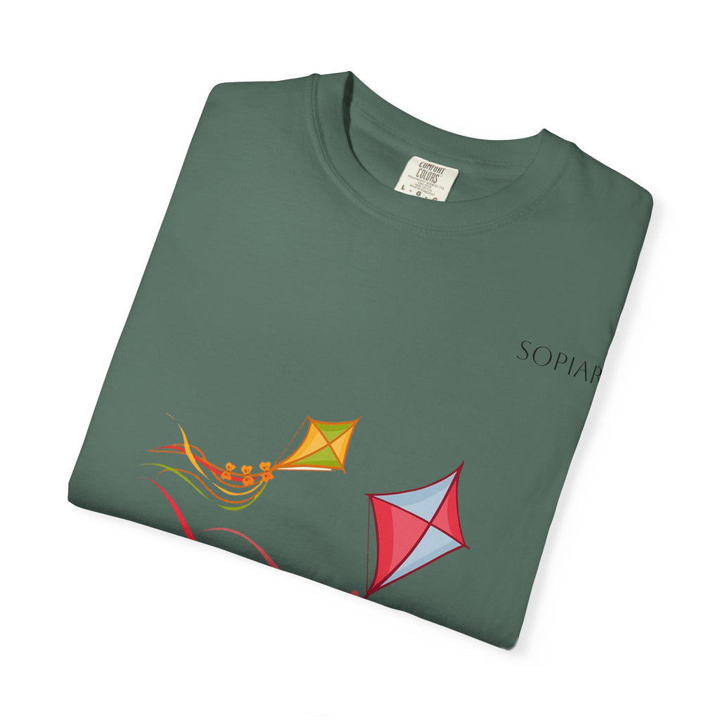 Kites Graphic T-Shirt — Colorful Flying Kites Tee