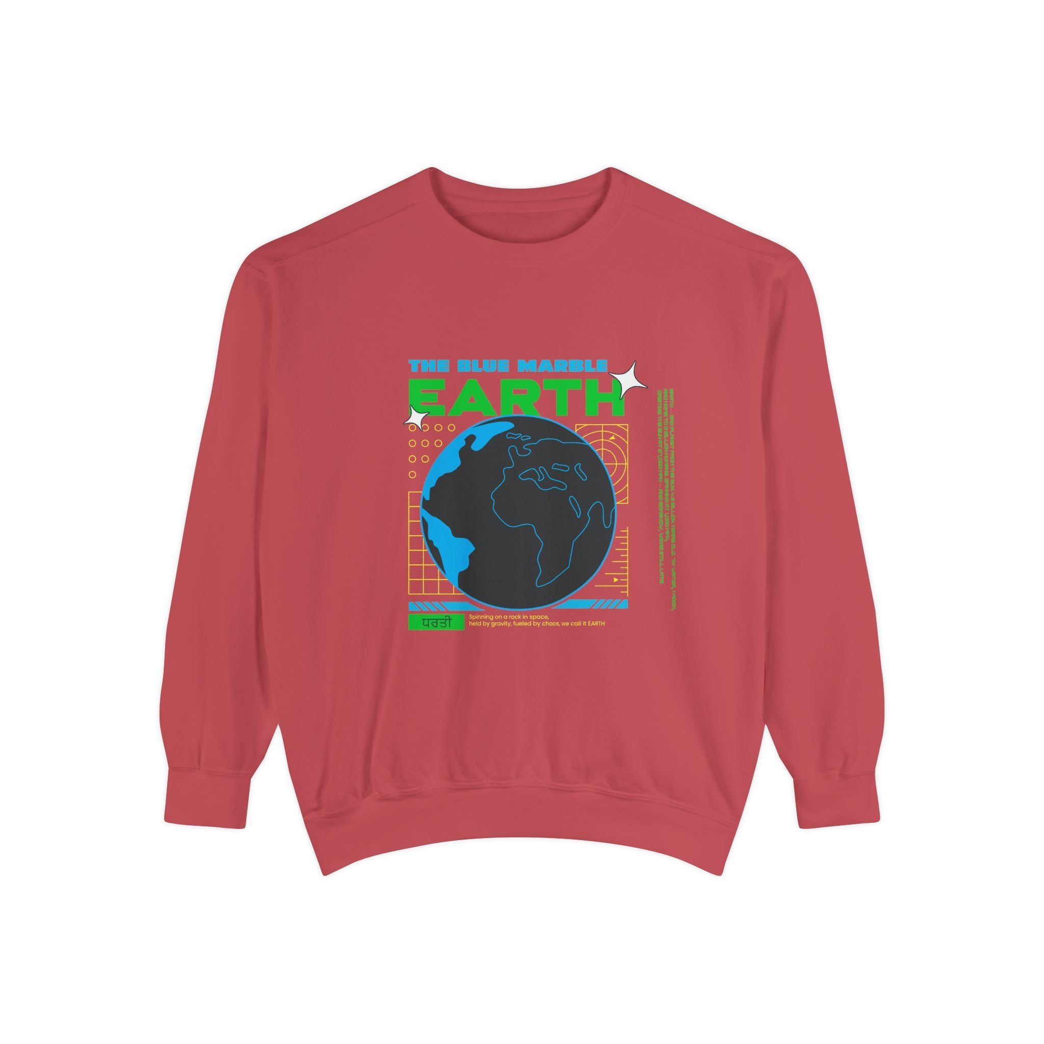 Earth Day Graphic Sweatshirt — The Blue Marble Globe Design