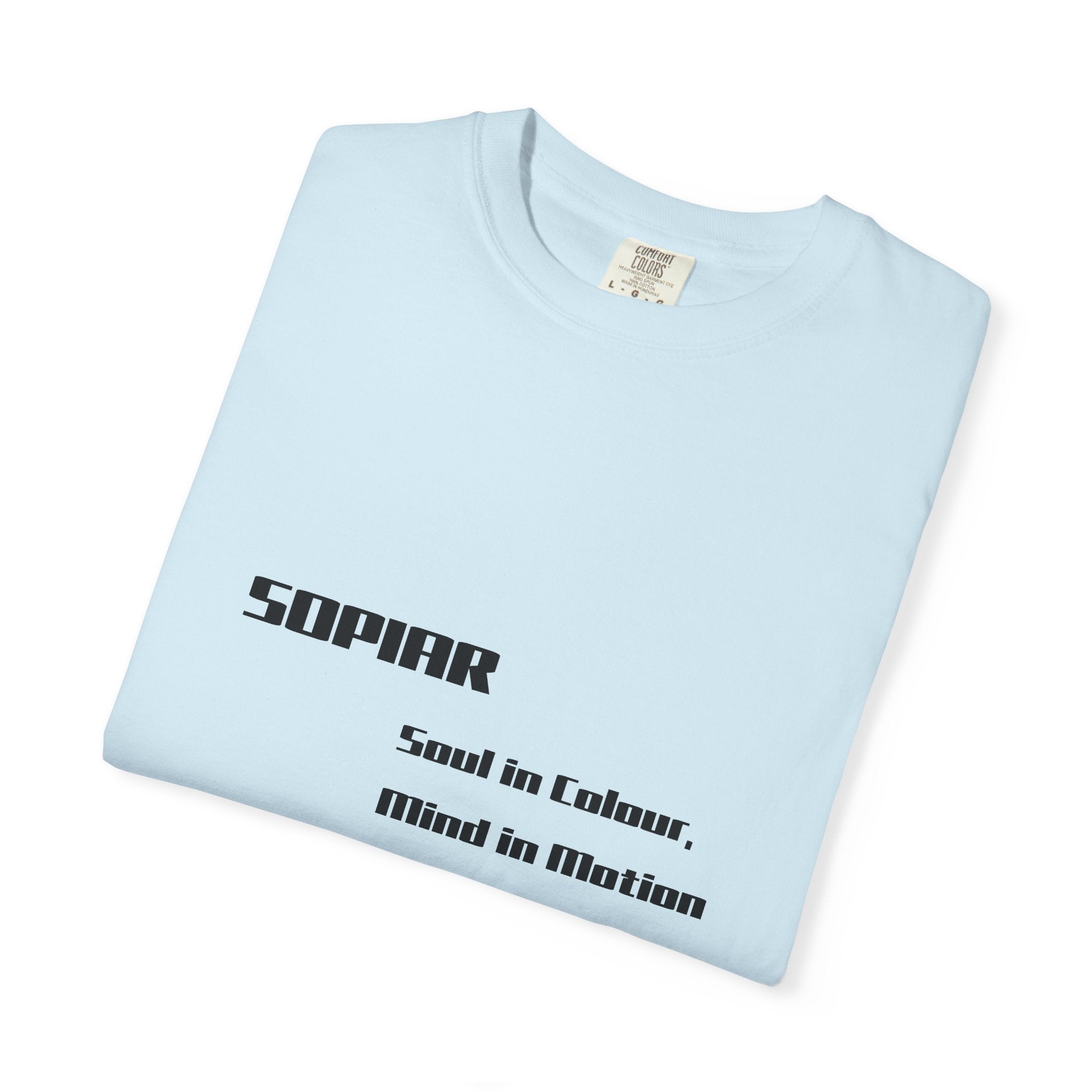 Sopiar 'Soul in Colour, Filled in Motion' Graphic T-Shirt